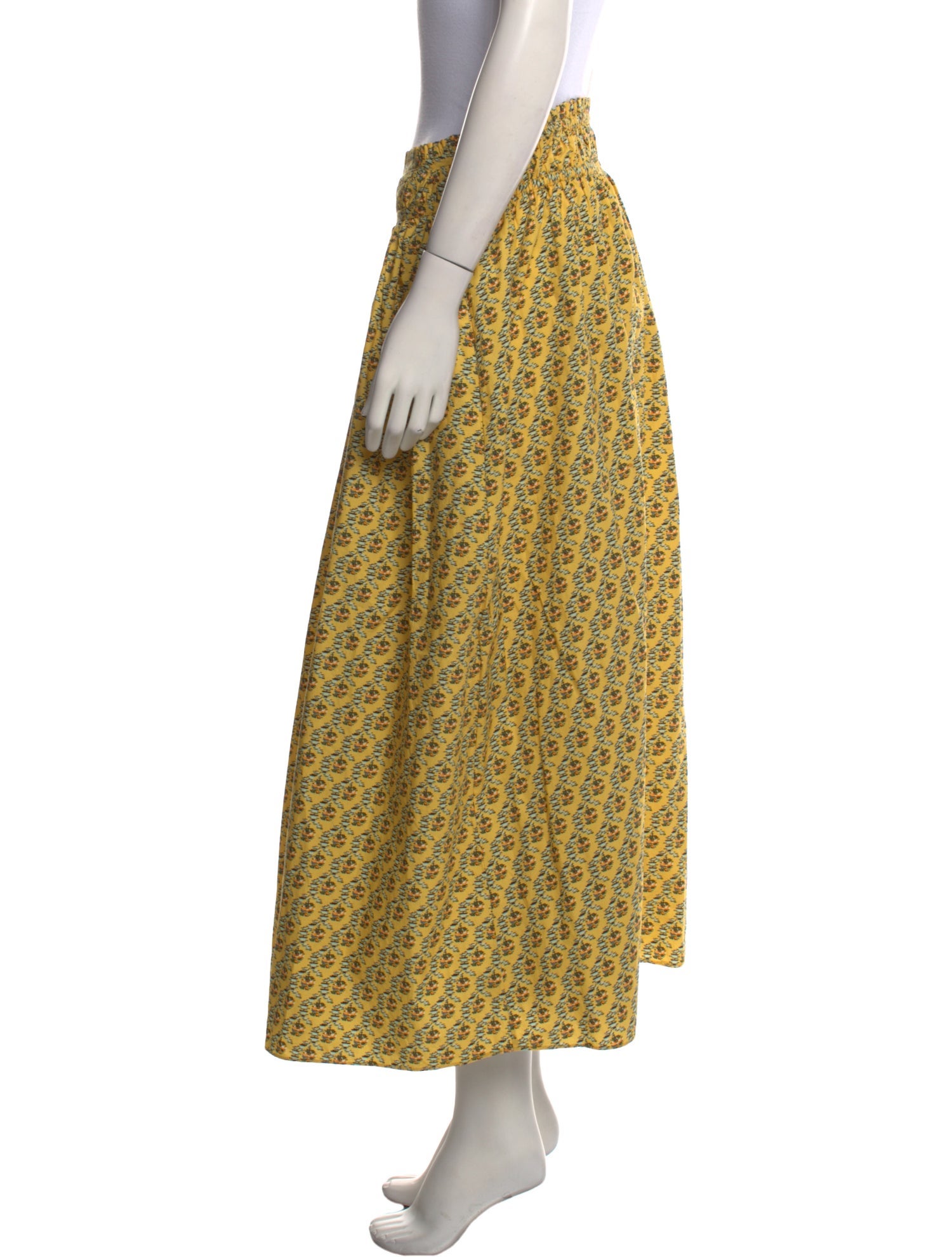 RHODE Printed Midi Length Skirt