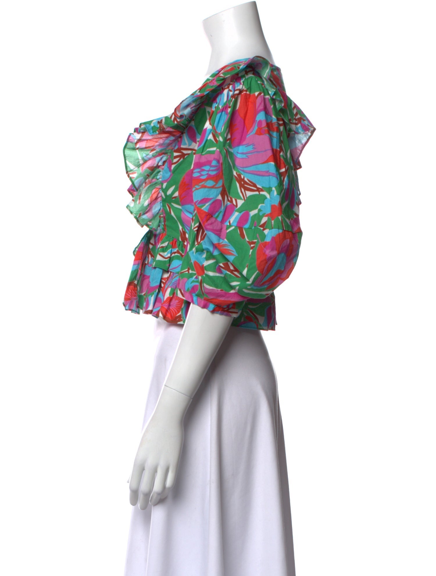 RHODE Printed V-Neck Crop Top