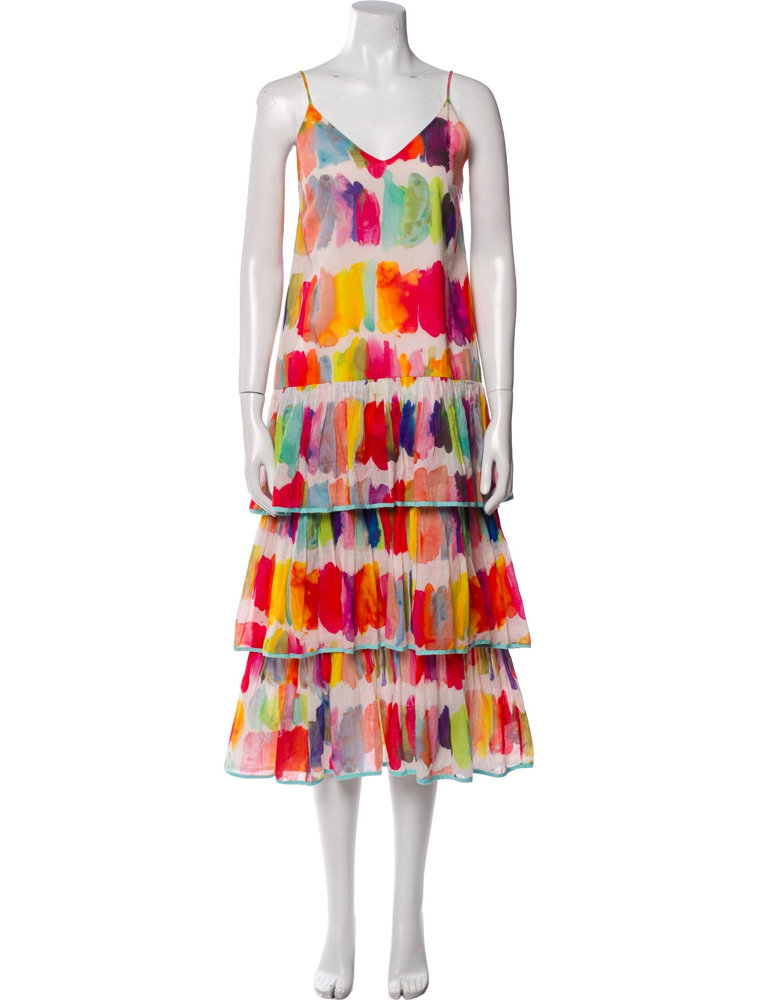 RHODE Printed Midi Length Dress
