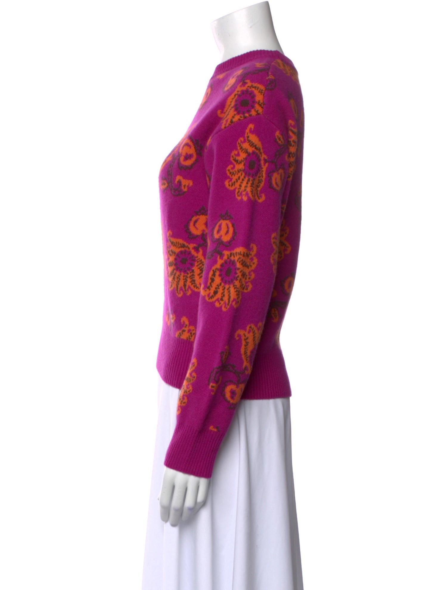 RHODE Wool Floral Print Sweater