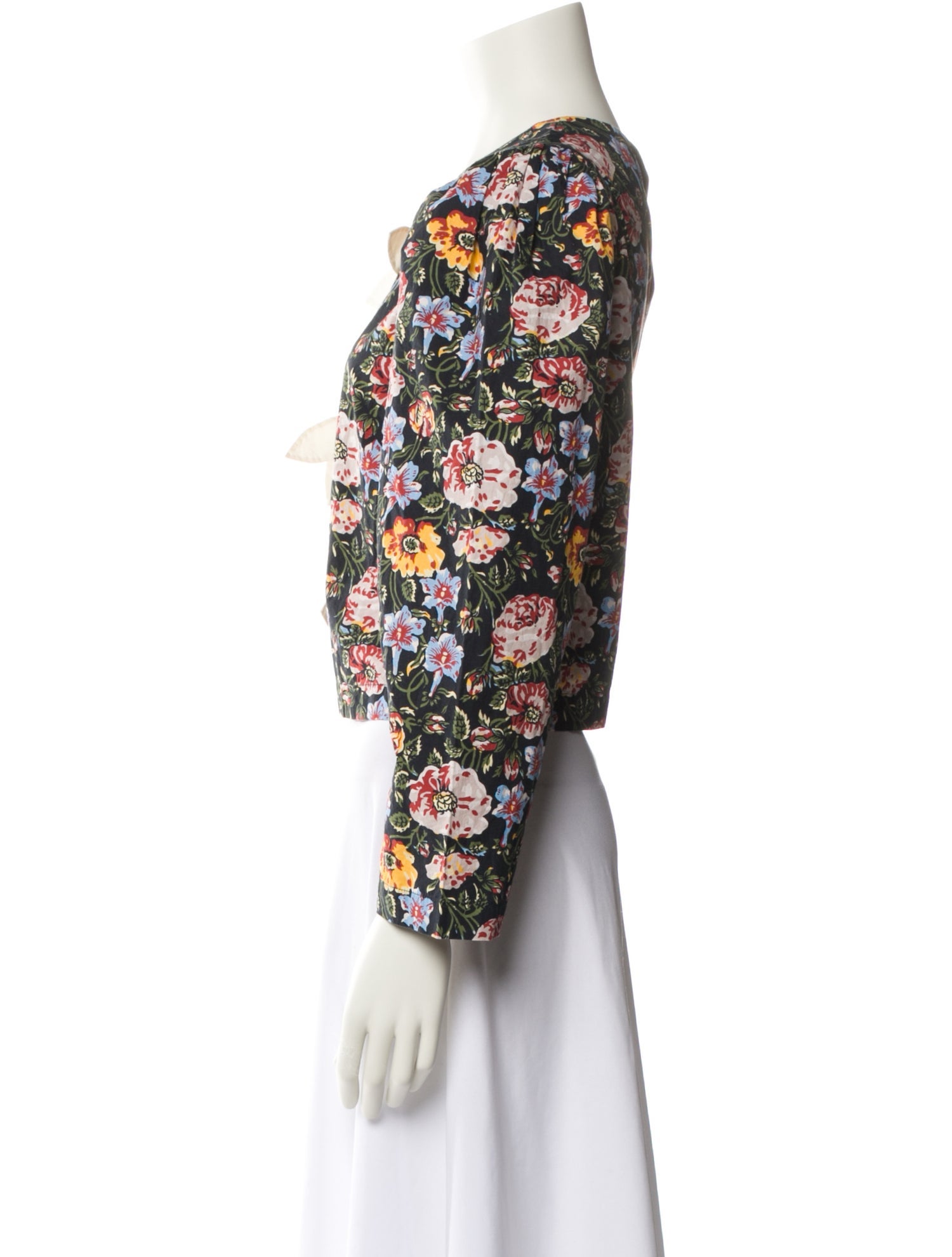 RHODE Floral Print V-Neck Crop Top