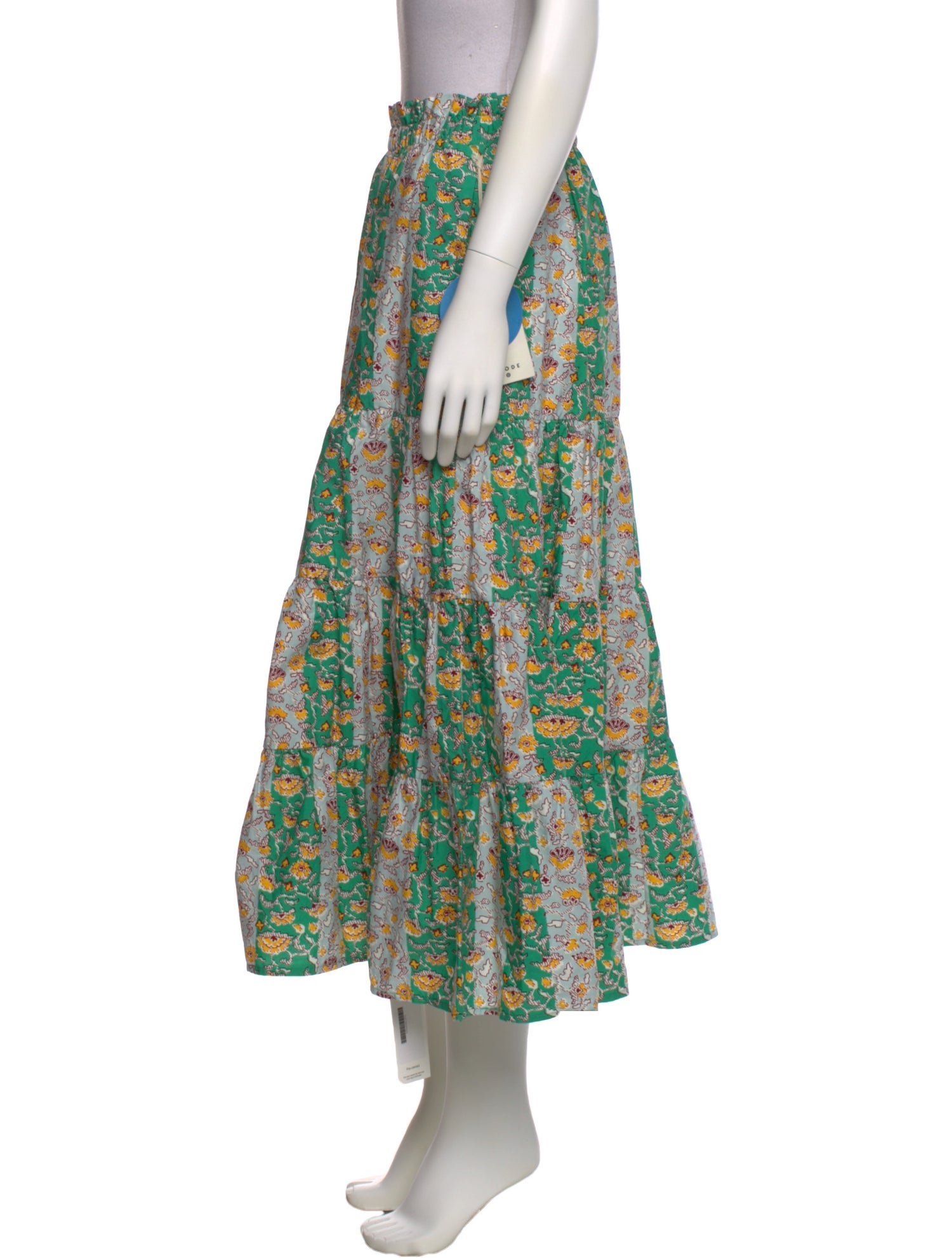 RHODE Printed Midi Length Skirt