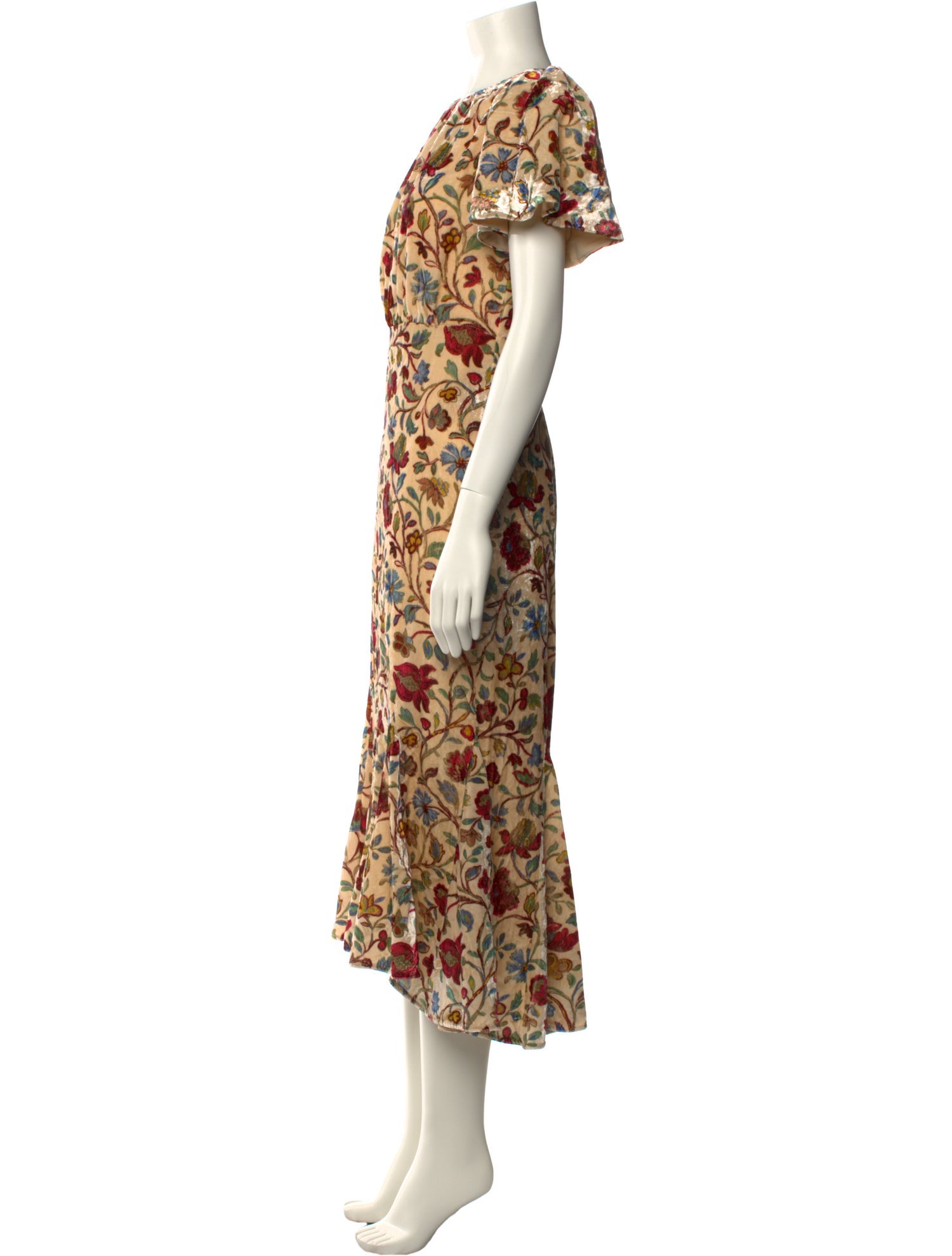 RHODE Floral Print Long Dress w/ Tags