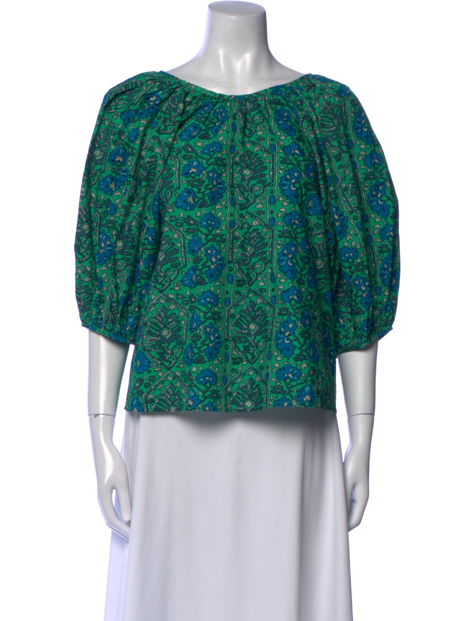 RHODE Printed Scoop Neck Crop Top