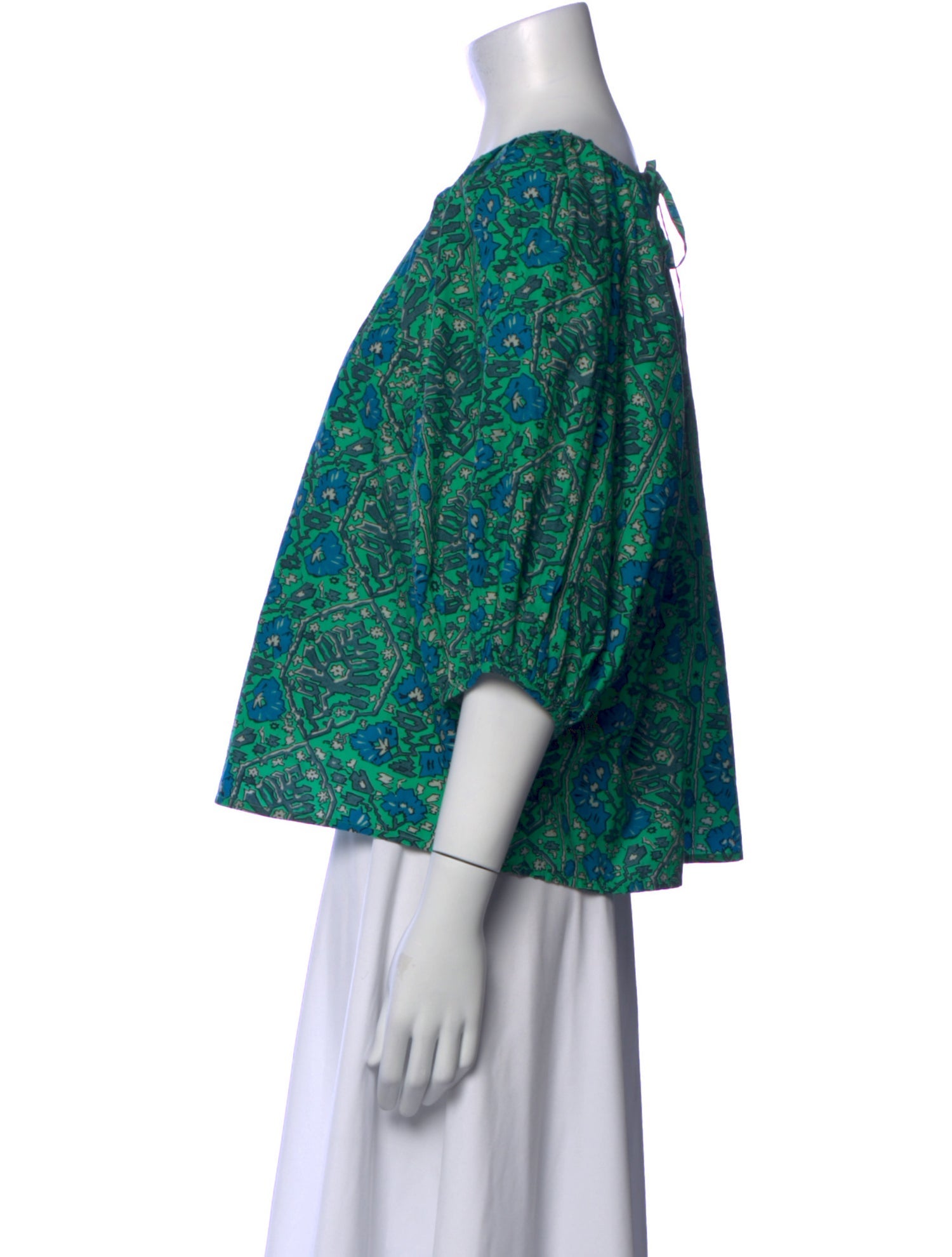 RHODE Printed Scoop Neck Crop Top