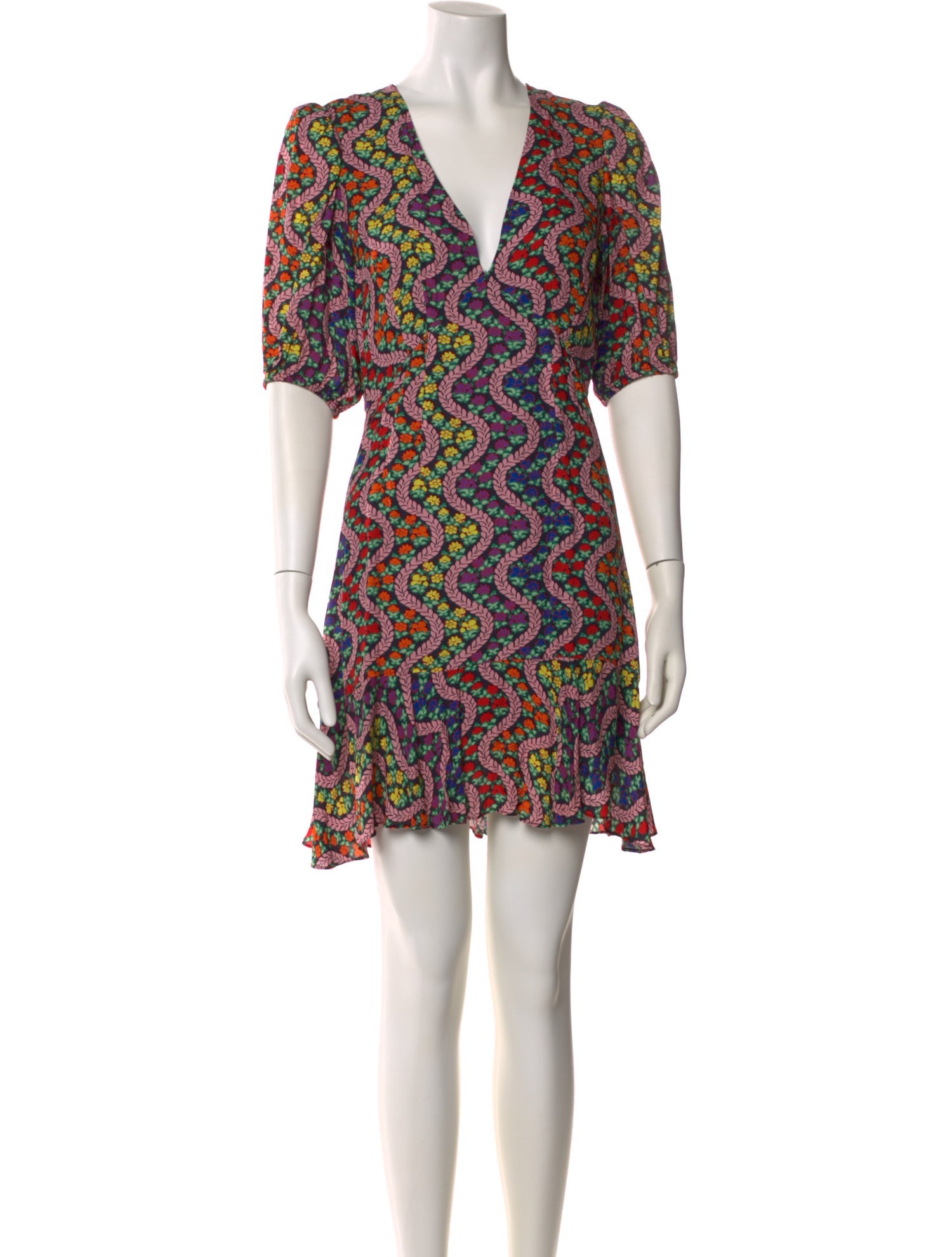 RHODE Floral Print Mini Dress