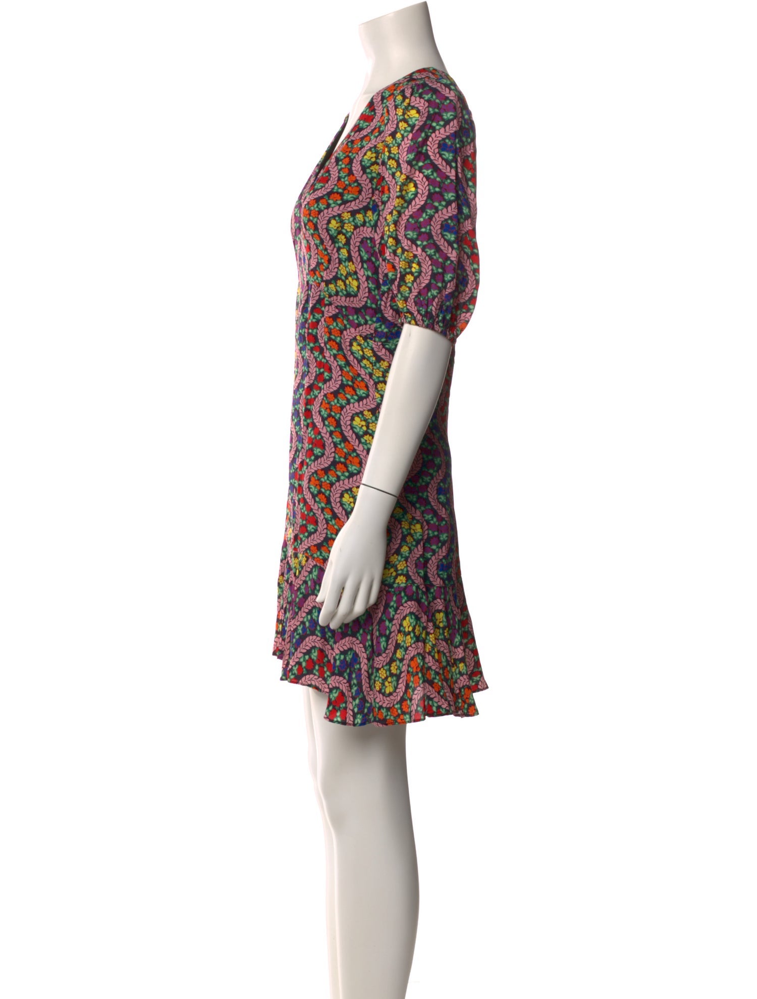 RHODE Floral Print Mini Dress