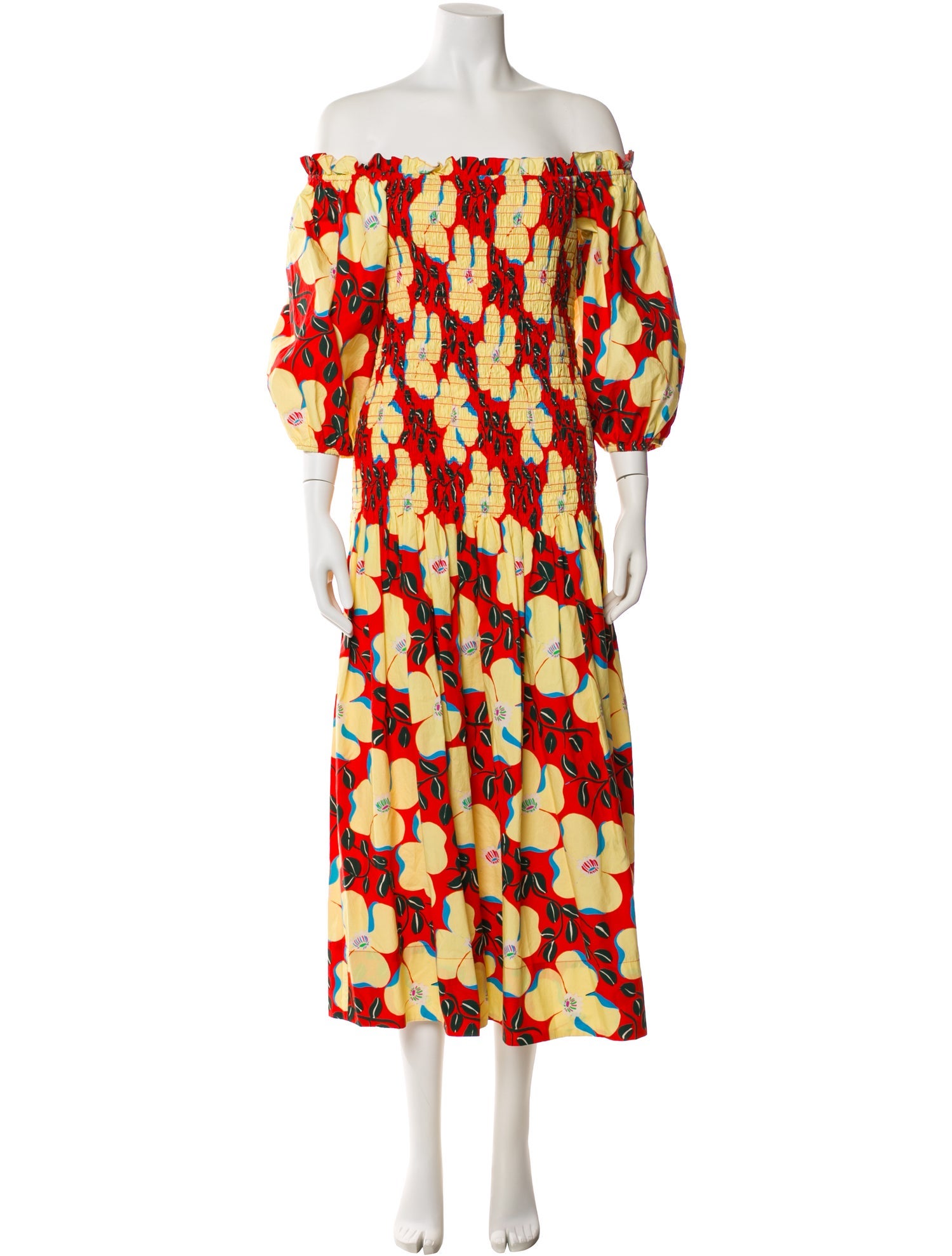 RHODE Floral Print Long Dress