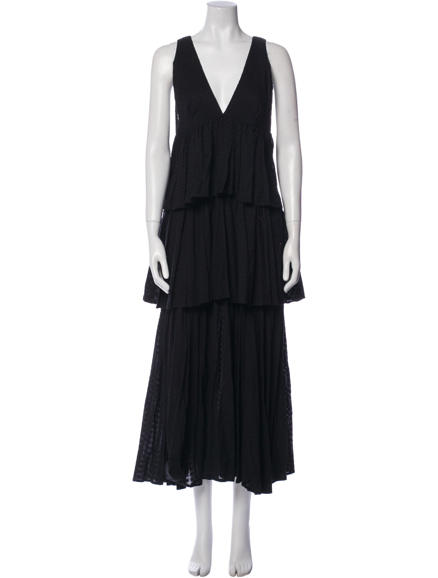 RHODE V-Neck Long Dress