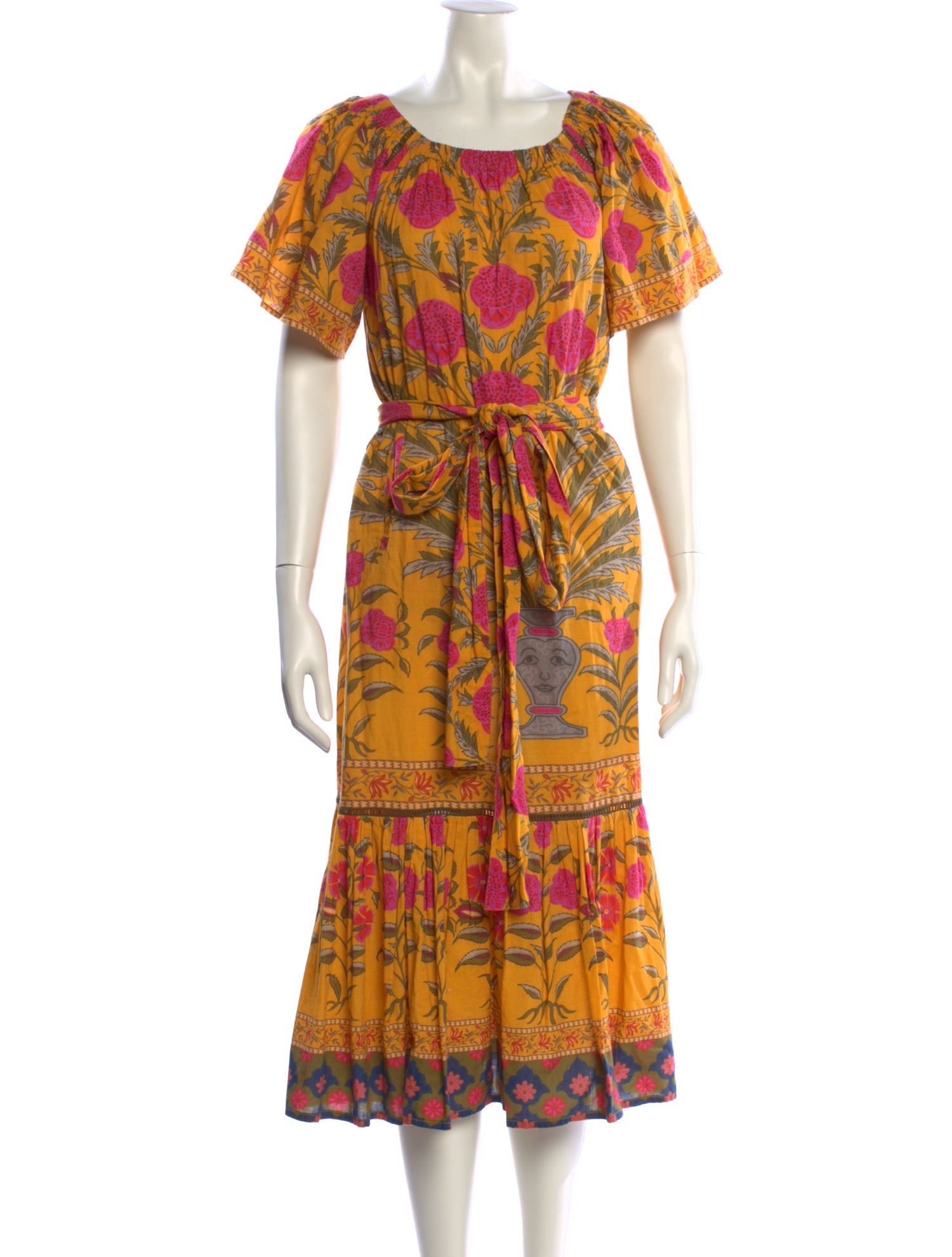 RHODE Printed Midi Length Dress