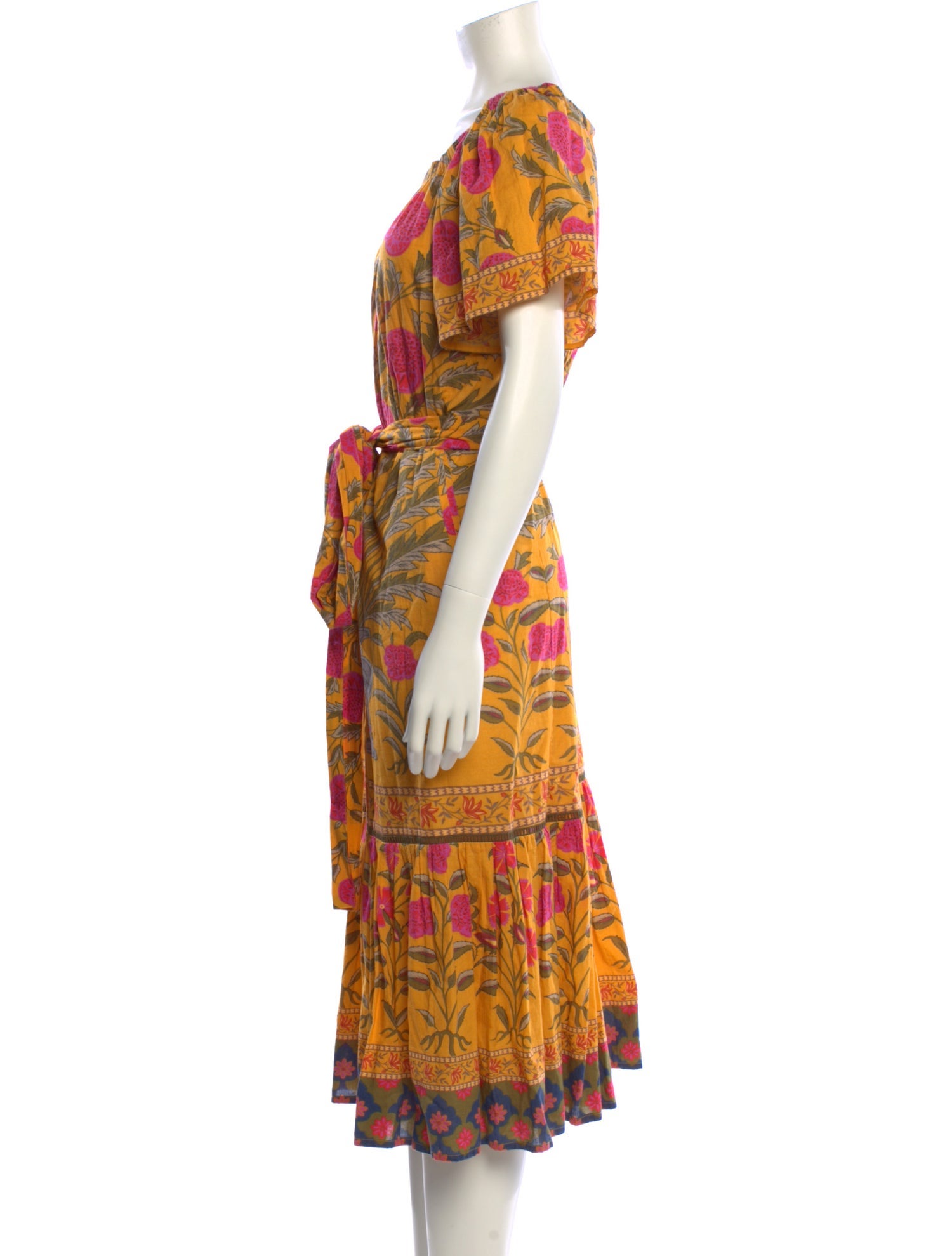 RHODE Printed Midi Length Dress