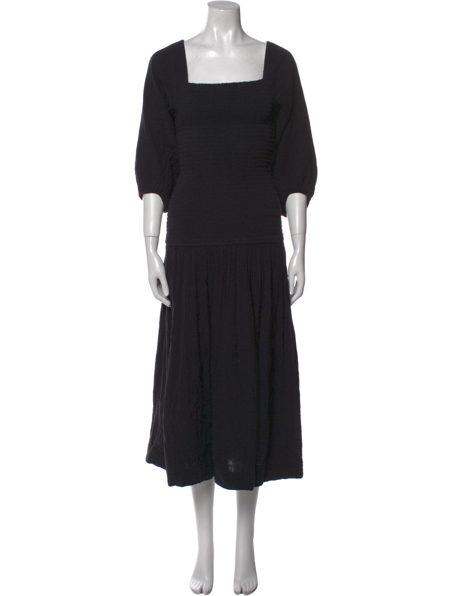 RHODE Square Neckline Midi Length Dress