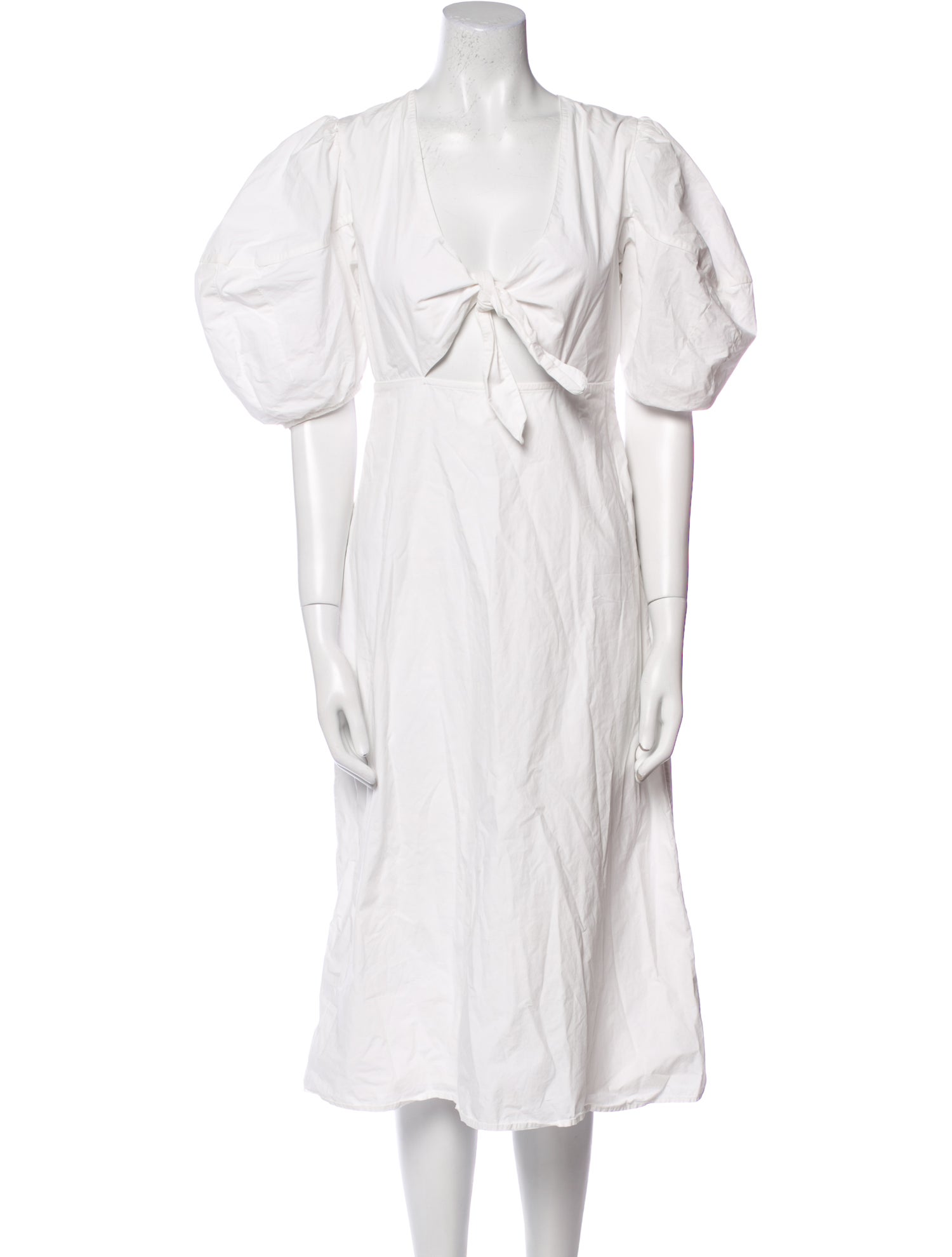 RHODE V-Neck Midi Length Dress