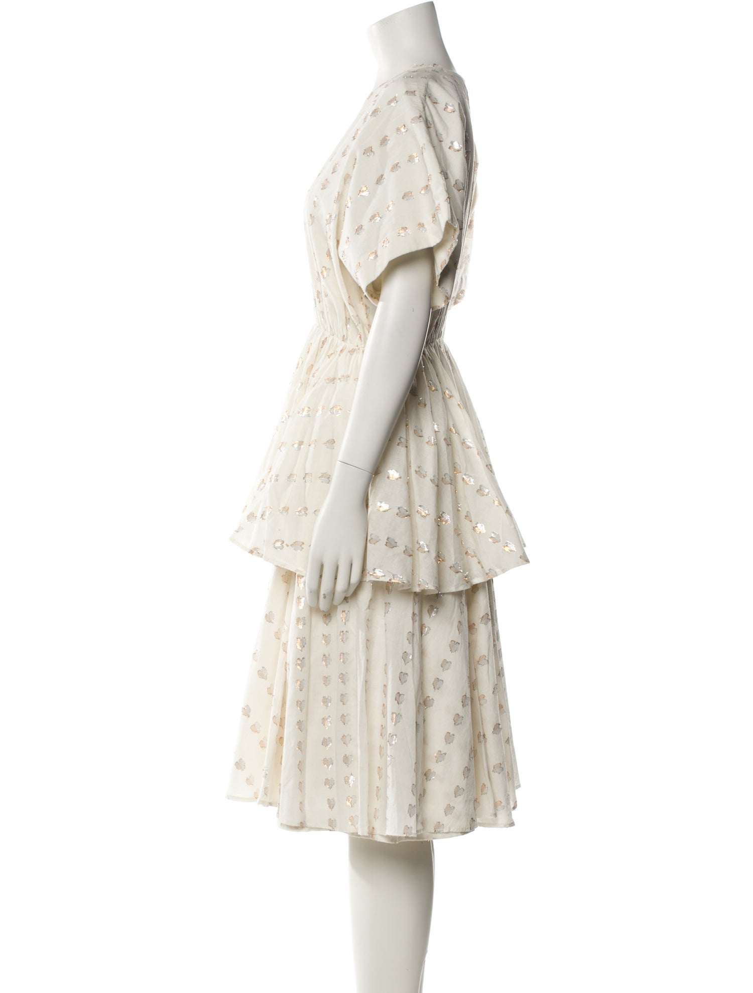 RHODE V-Neck Midi Length Dress