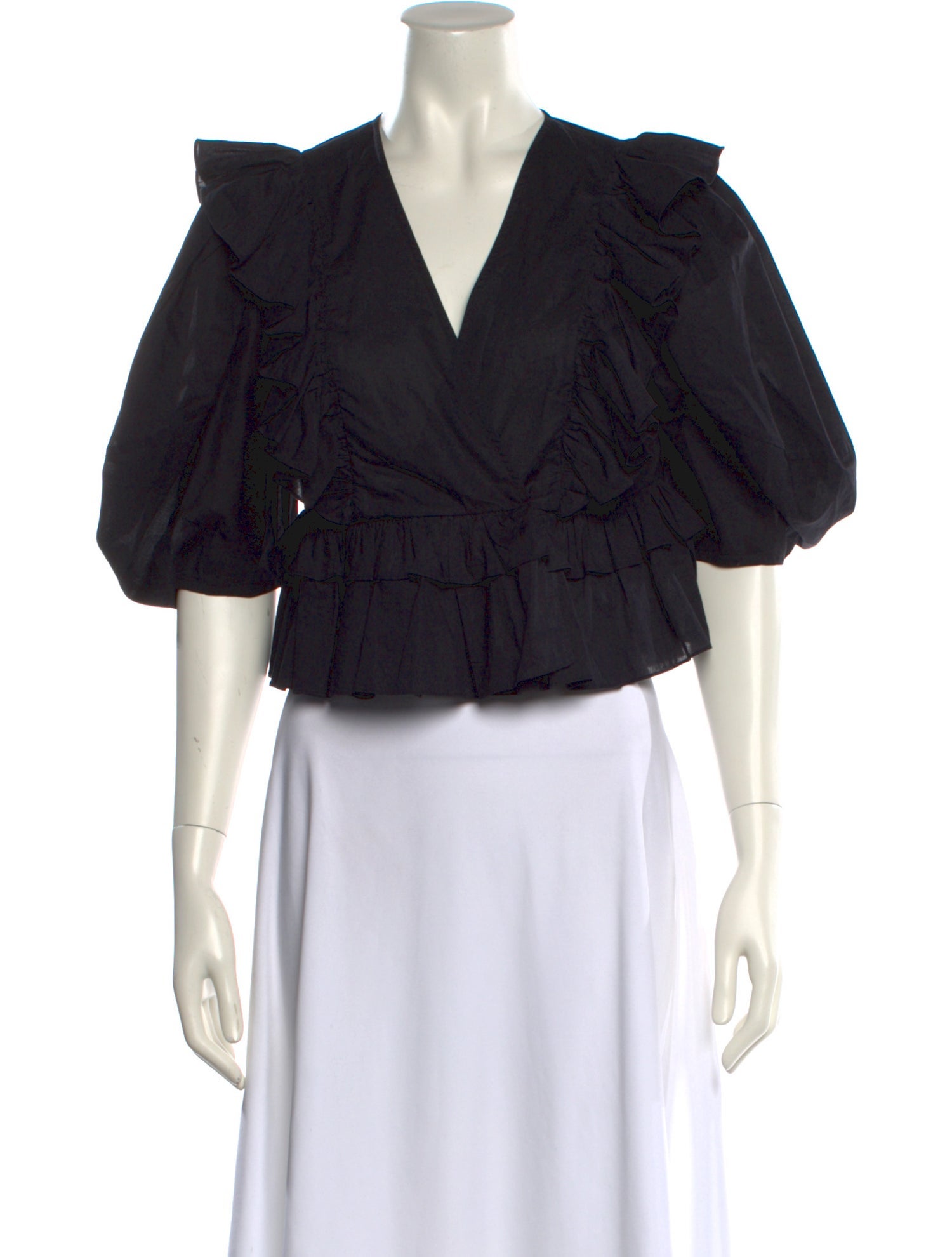 RHODE V-Neck Short Sleeve Crop Top