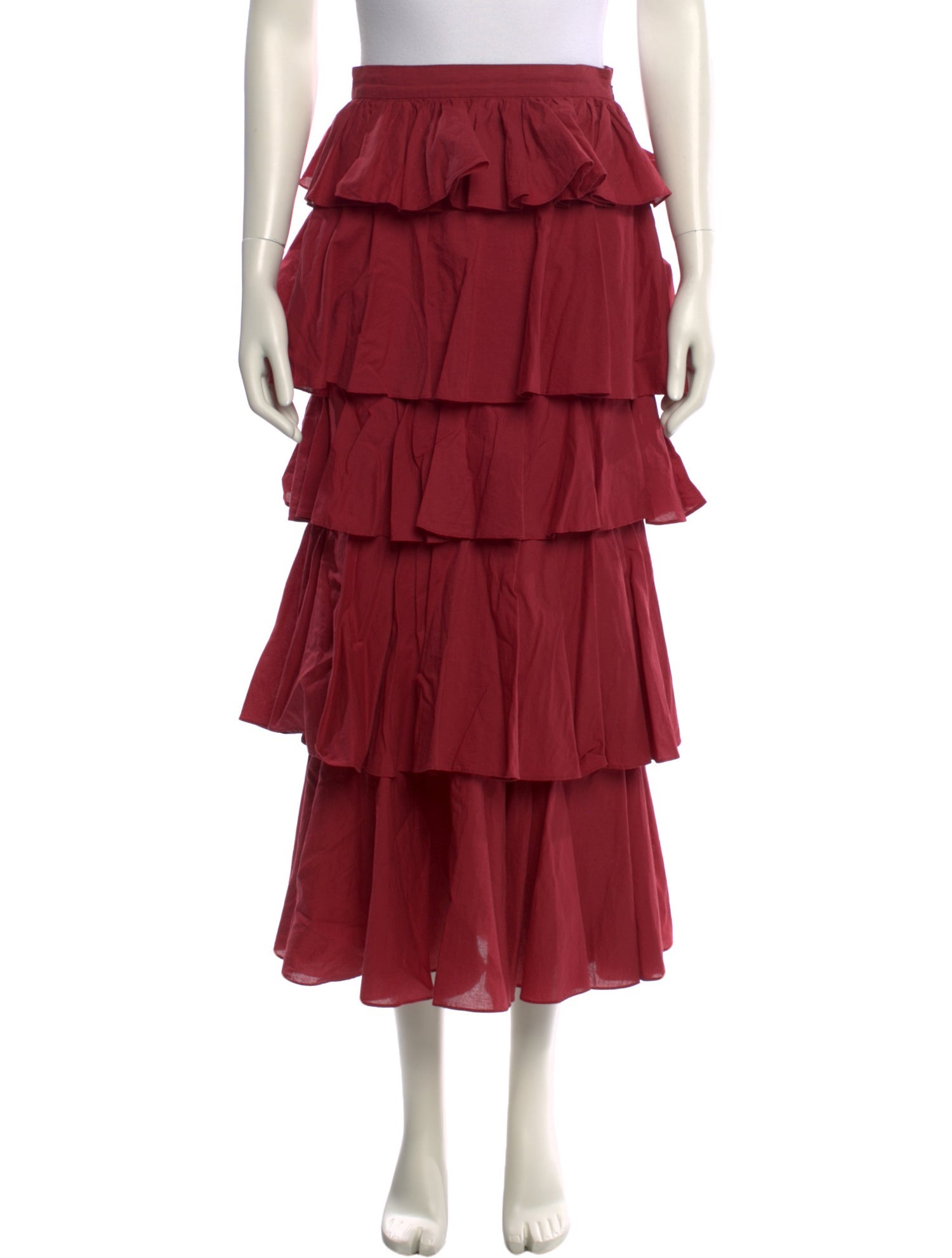 RHODE Ruffle Embellishment Long Skirt