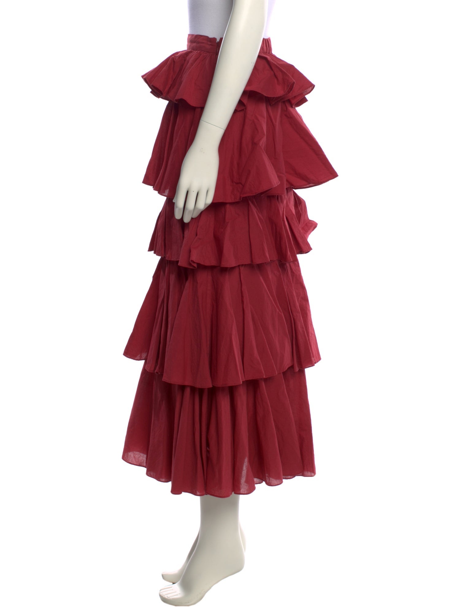 RHODE Ruffle Embellishment Long Skirt