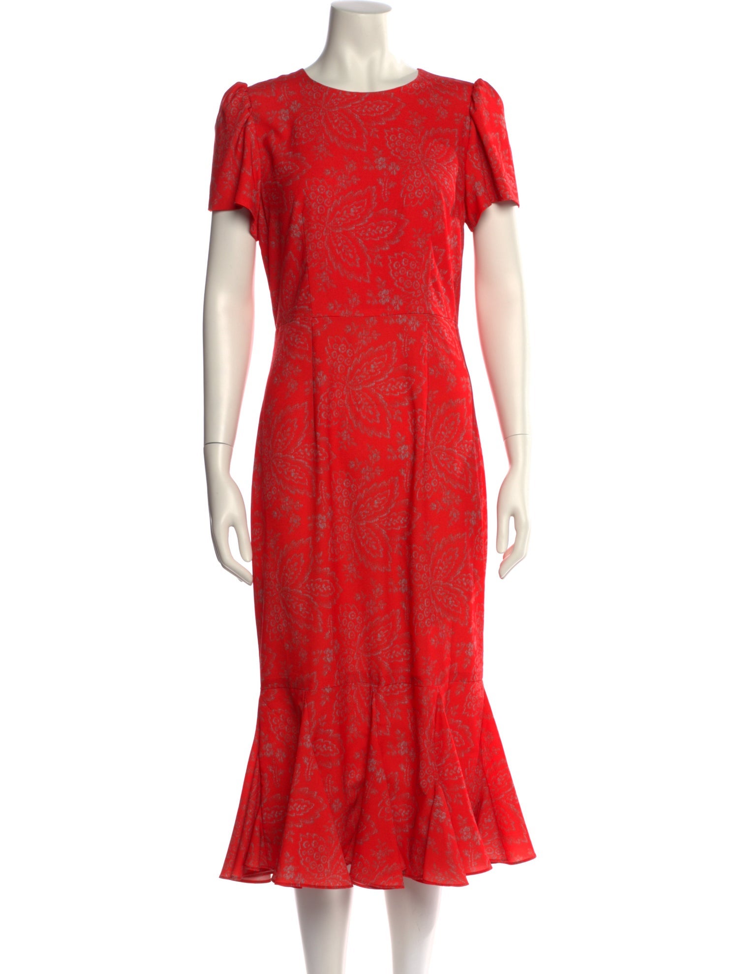 RHODE Crew Neck Midi Length Dress