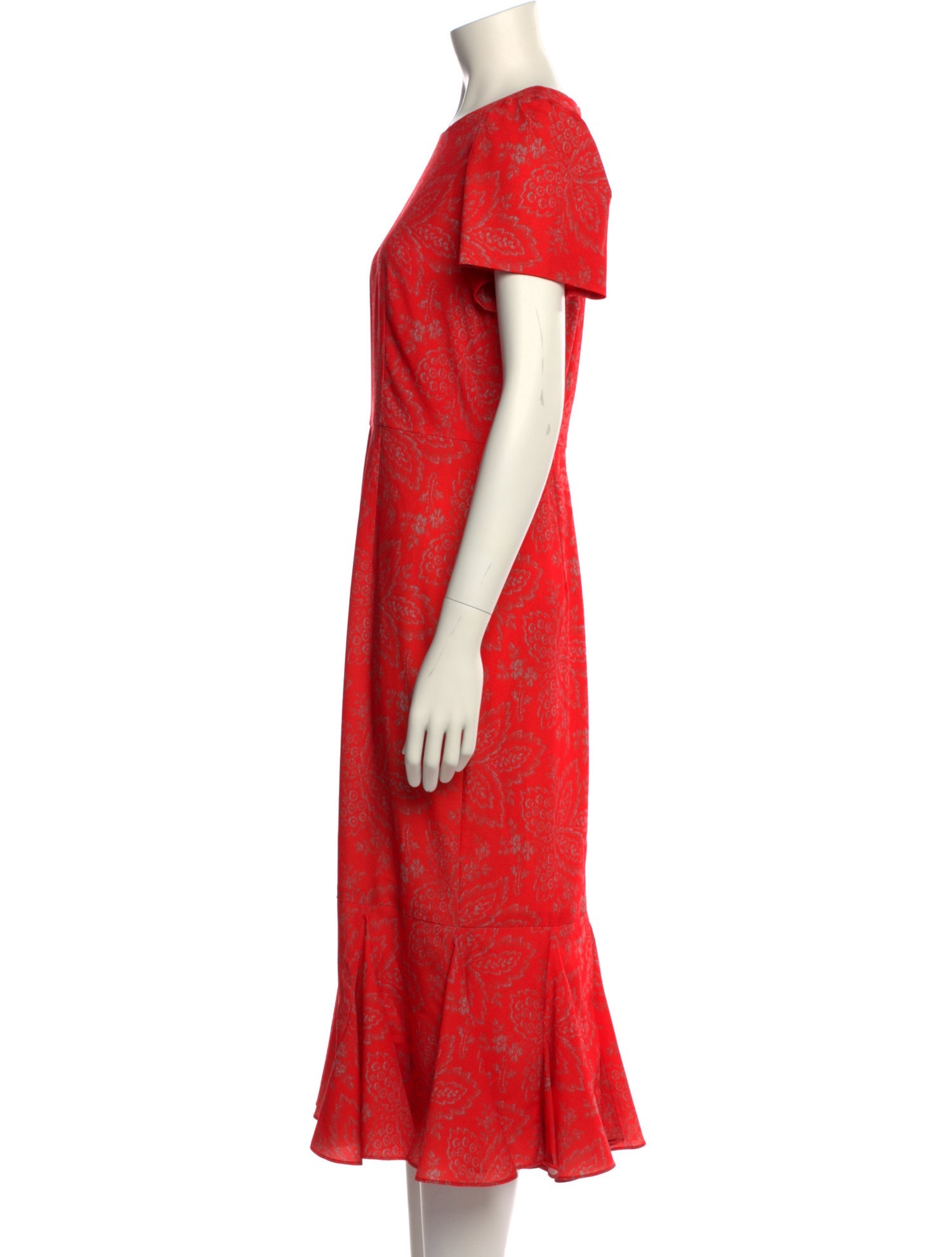 RHODE Crew Neck Midi Length Dress