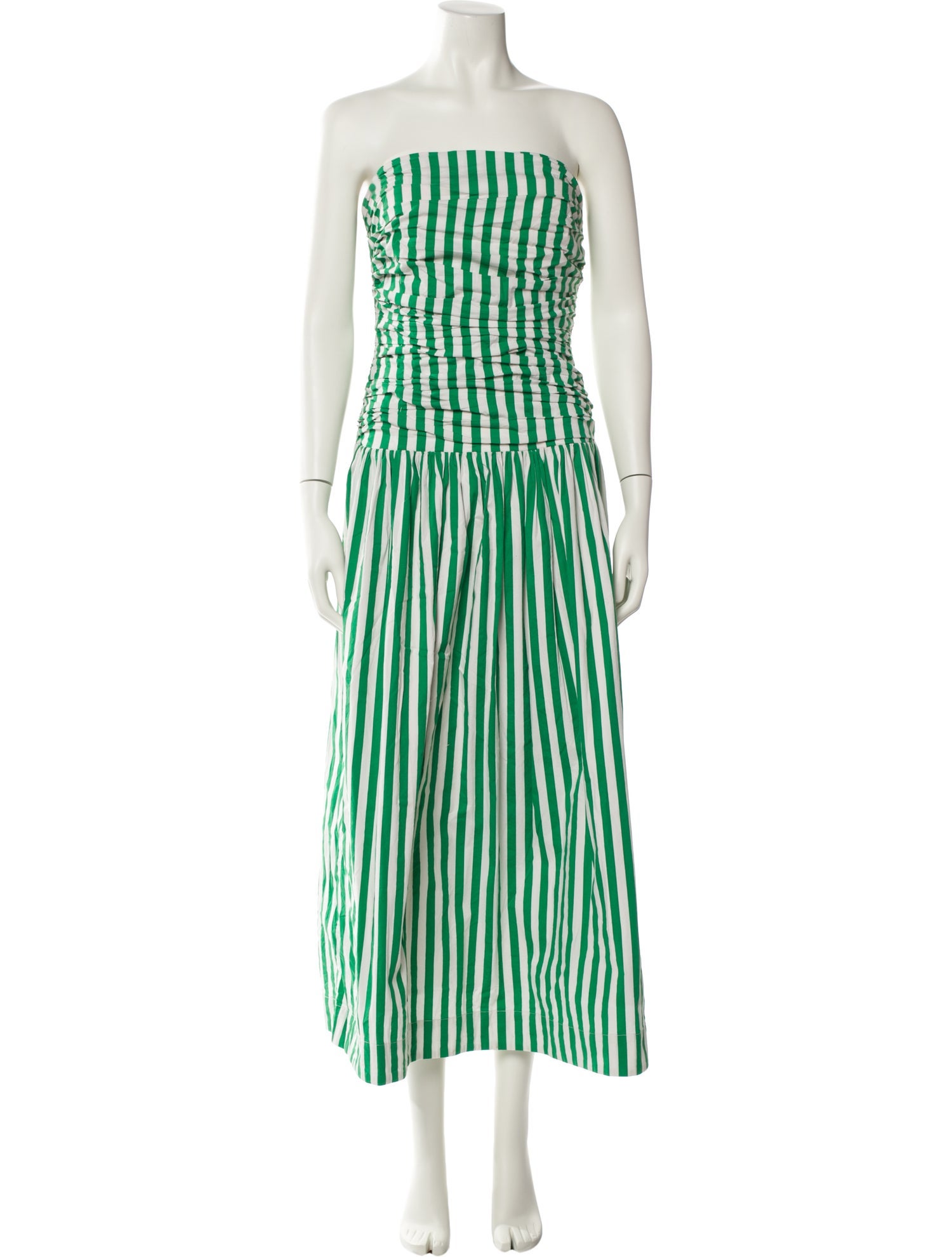 RHODE Striped Midi Length Dress