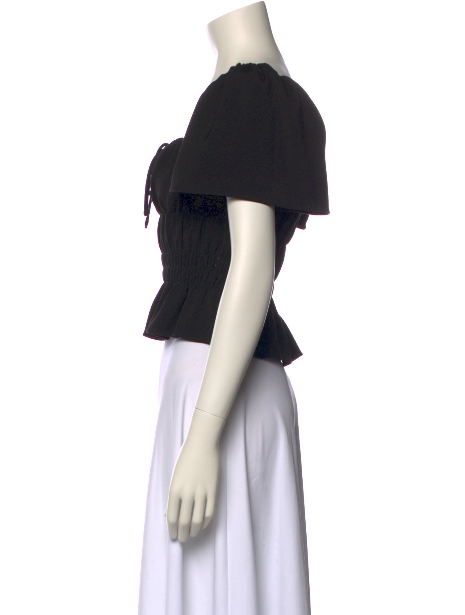 RHODE Square Neckline Short Sleeve Crop Top