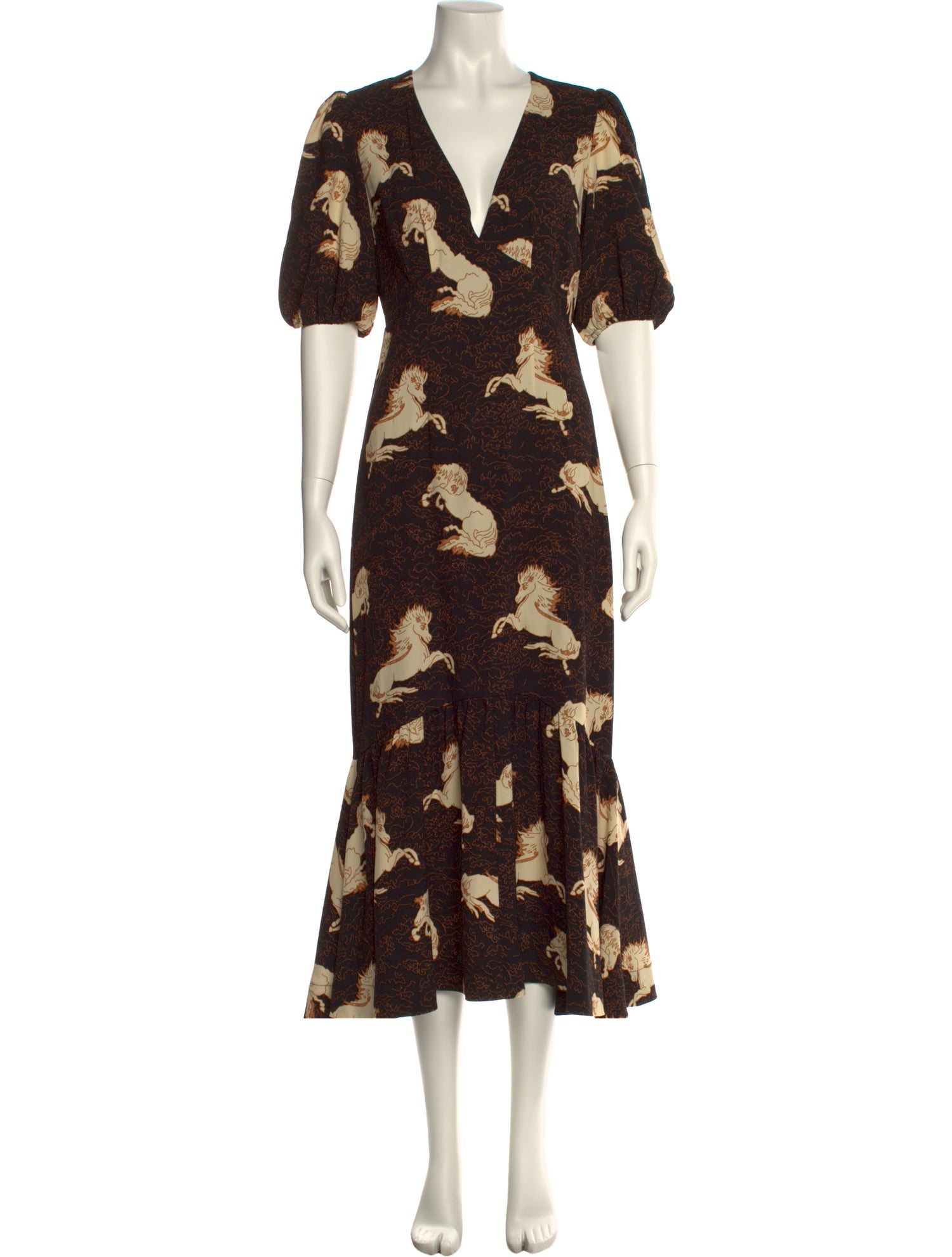 RHODE Floral Print Long Dress