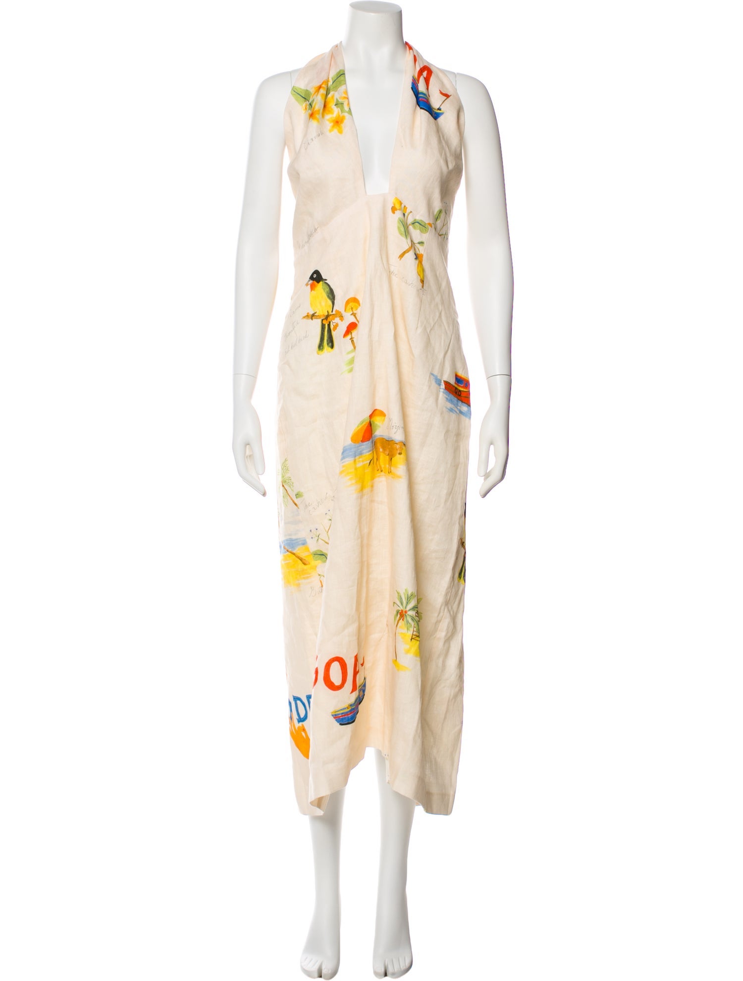 RHODE Linen Long Dress