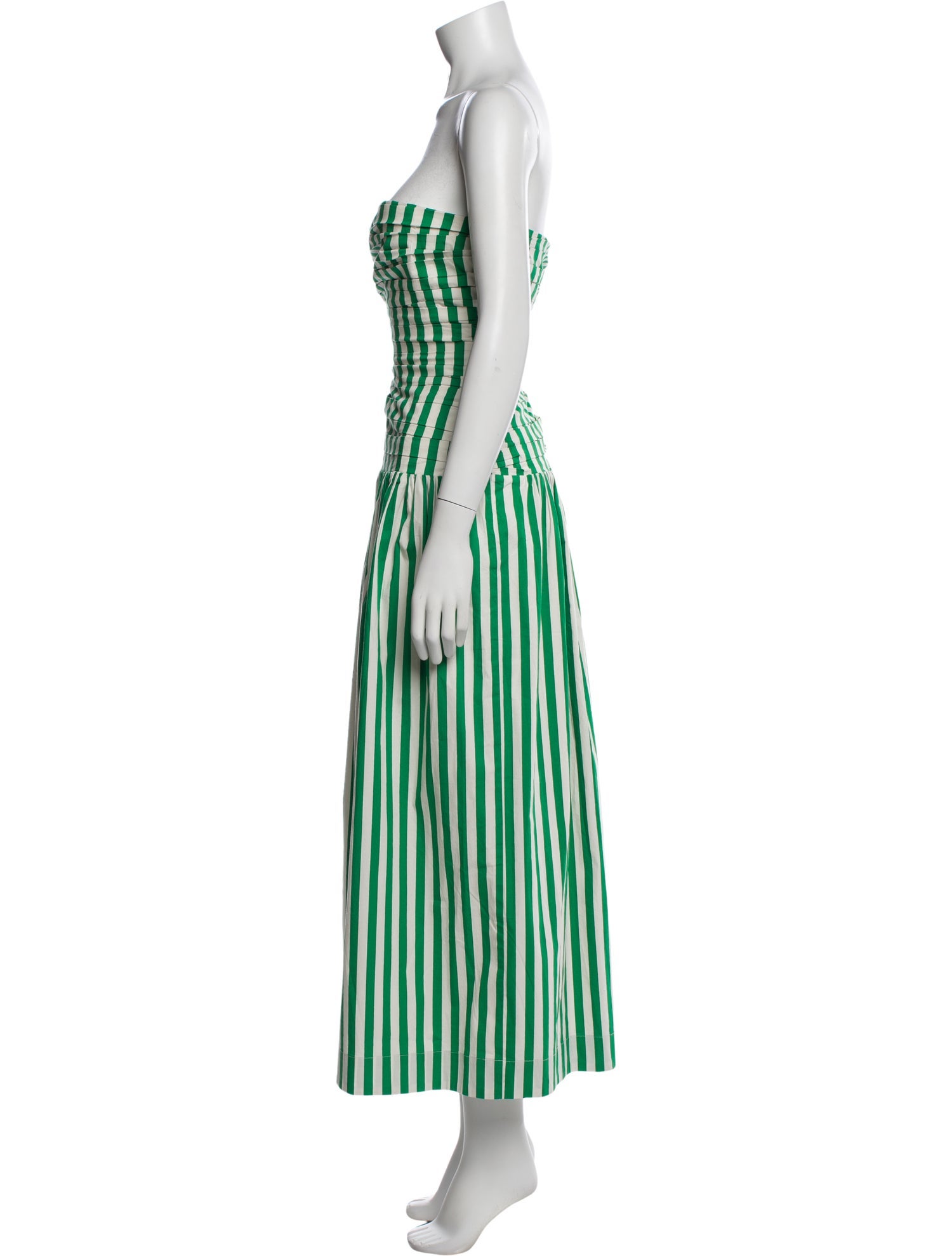 RHODE Striped Midi Length Dress