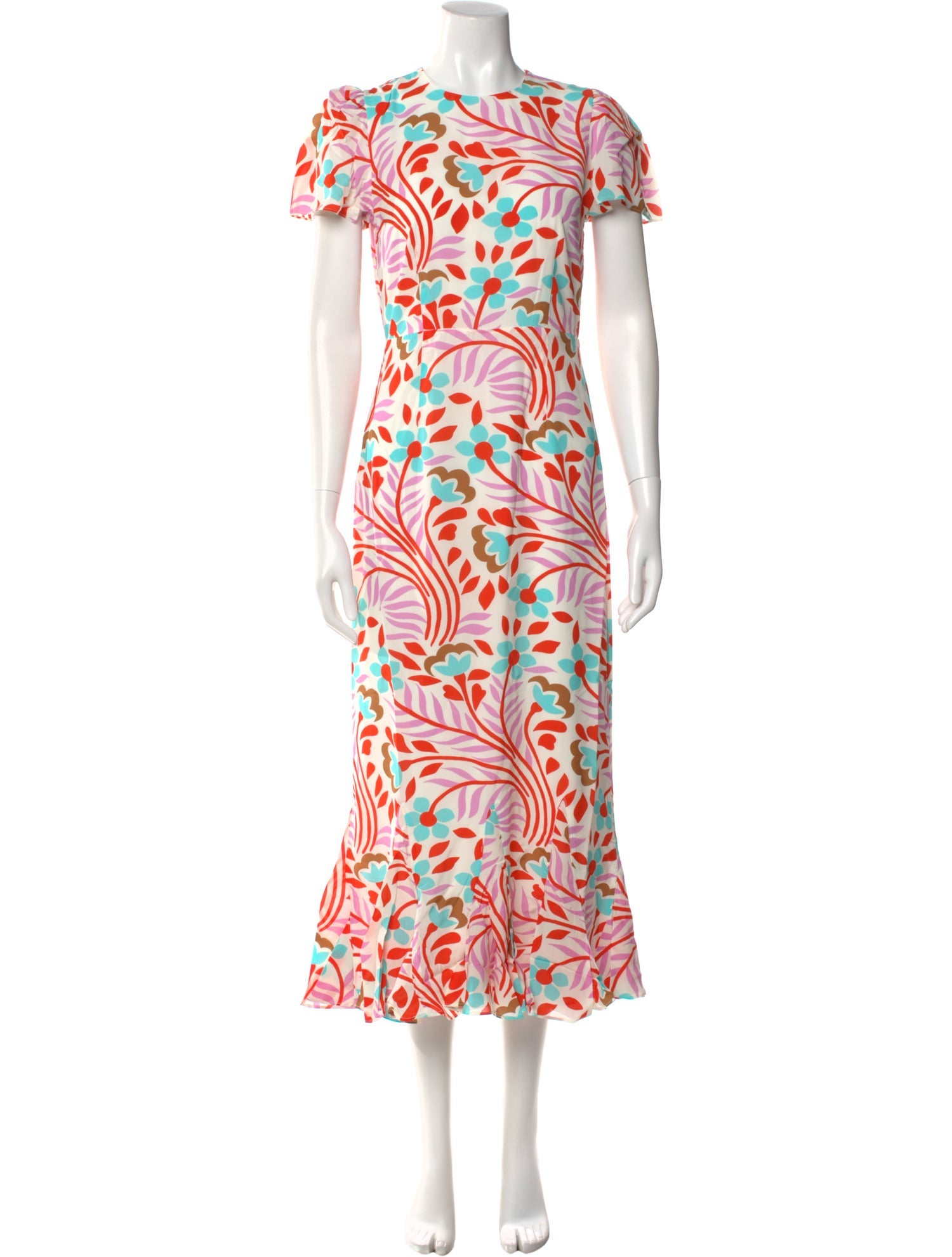 RHODE Floral Print Long Dress w/ Tags
