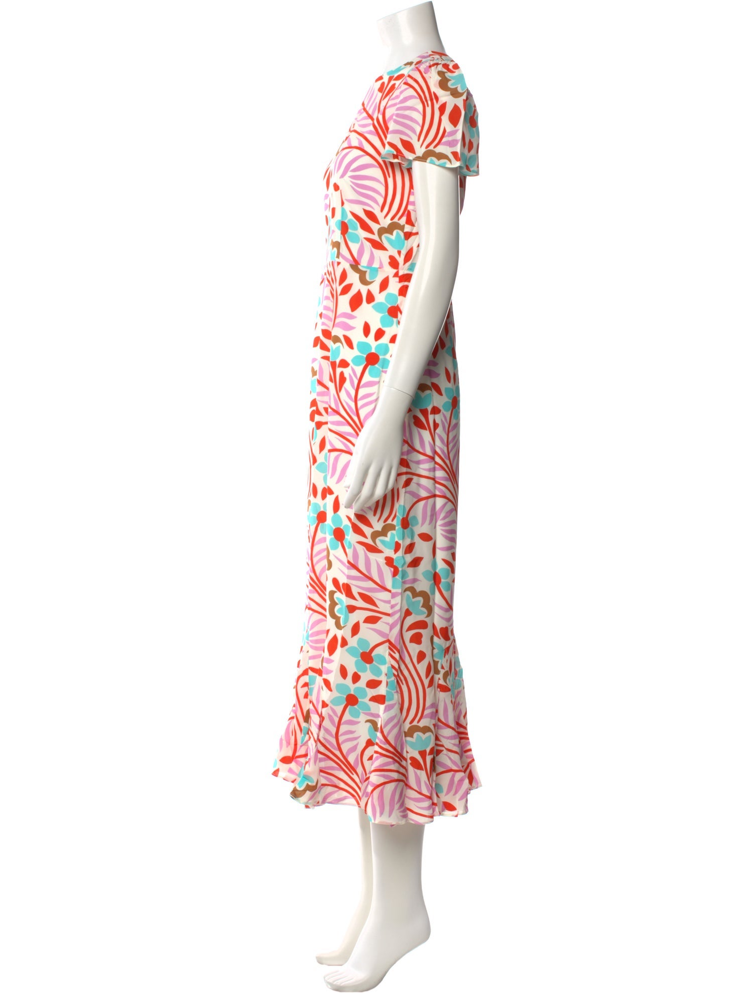 RHODE Floral Print Long Dress w/ Tags