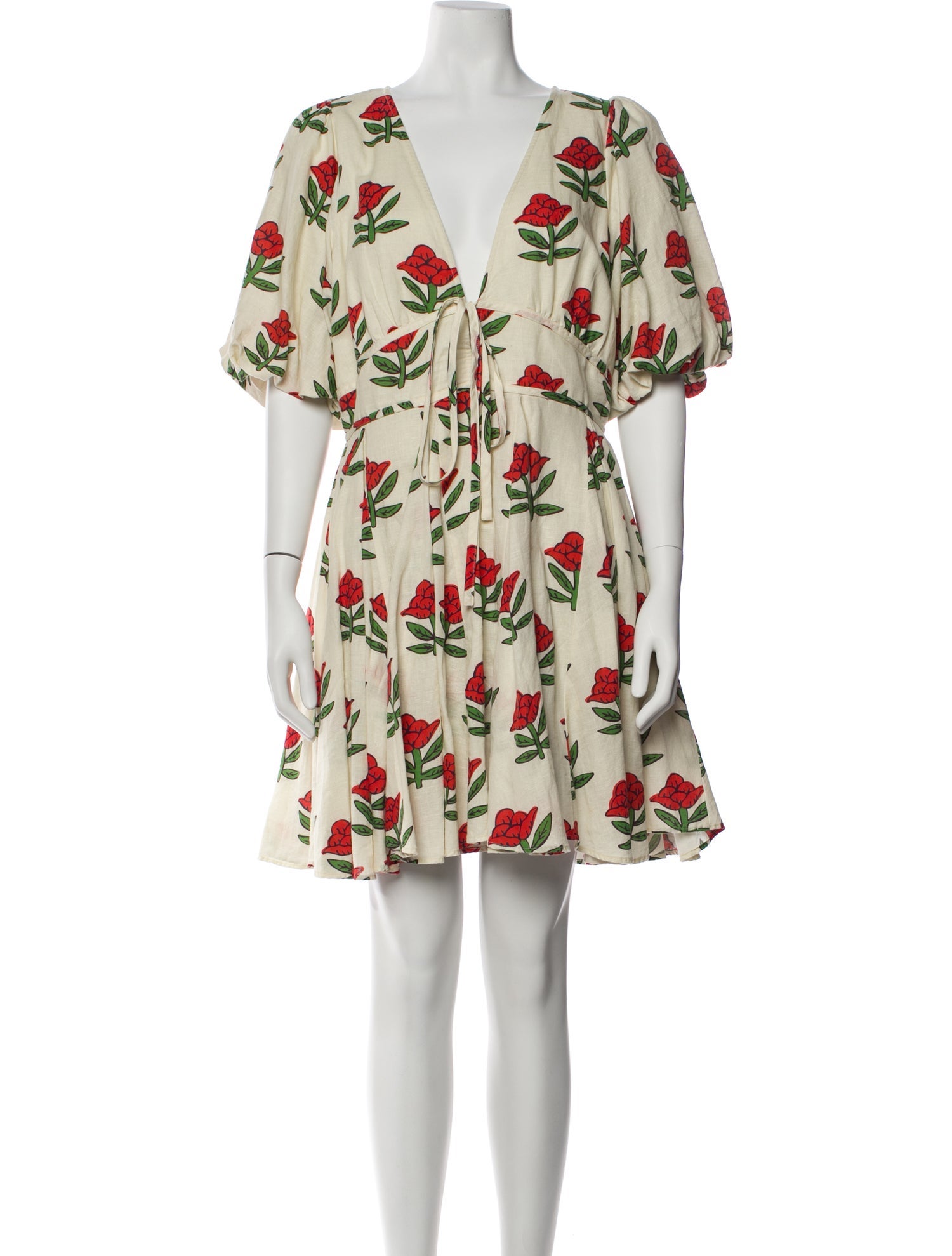 RHODE Floral Print Mini Dress