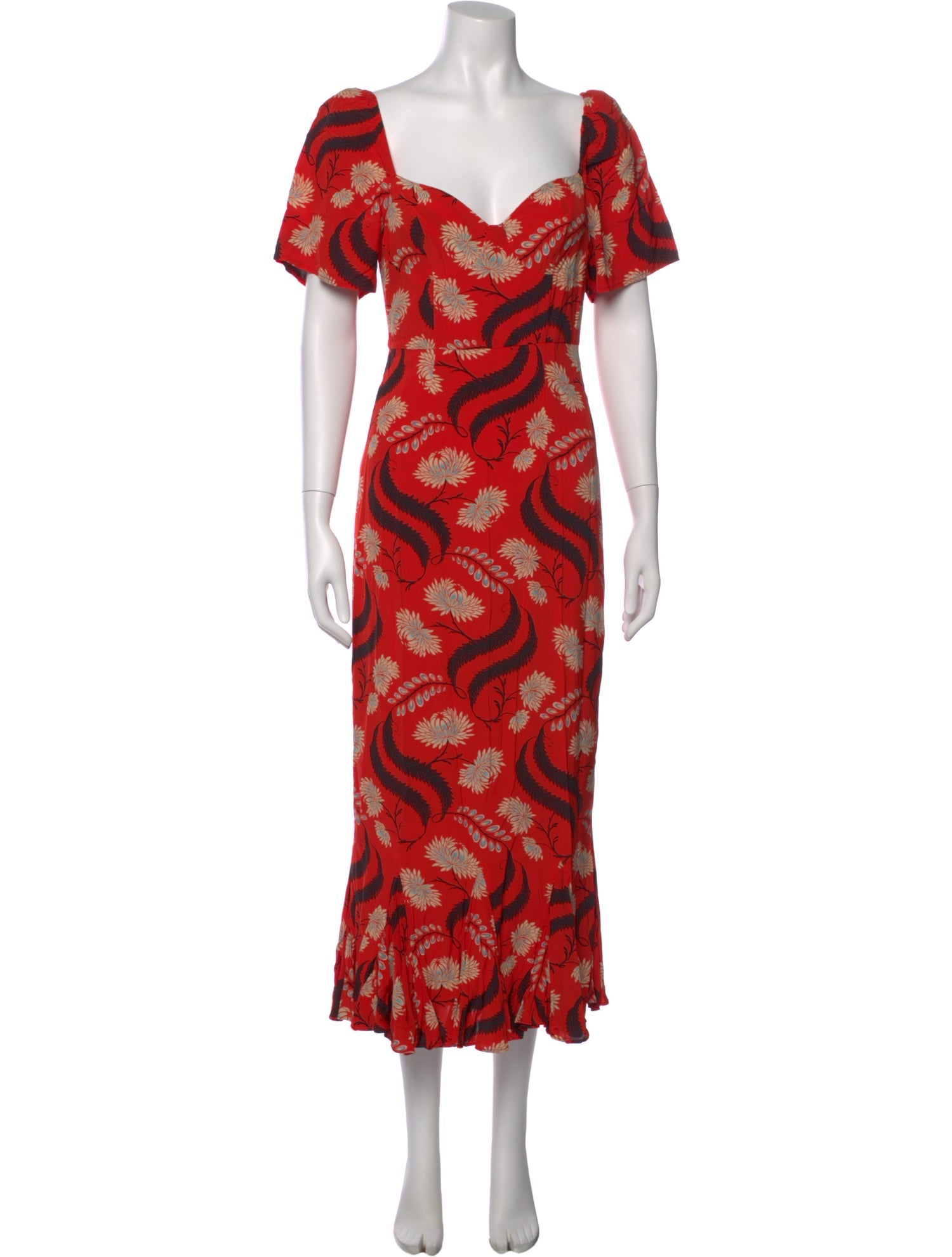 RHODE Floral Print Long Dress w/ Tags