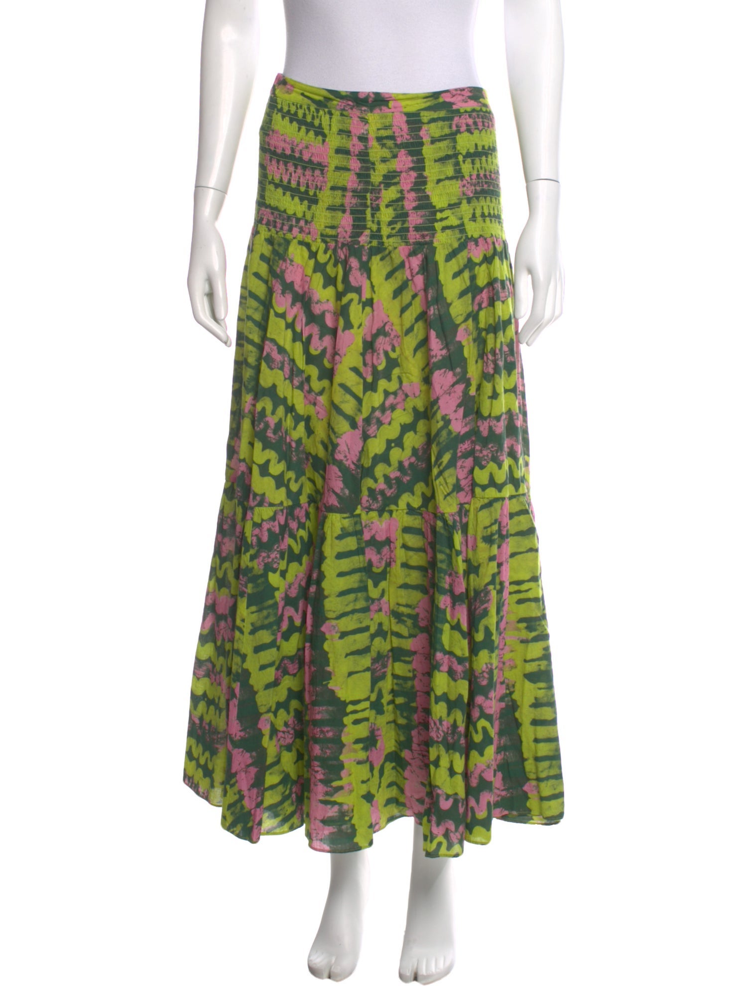RHODE Printed Midi Length Skirt
