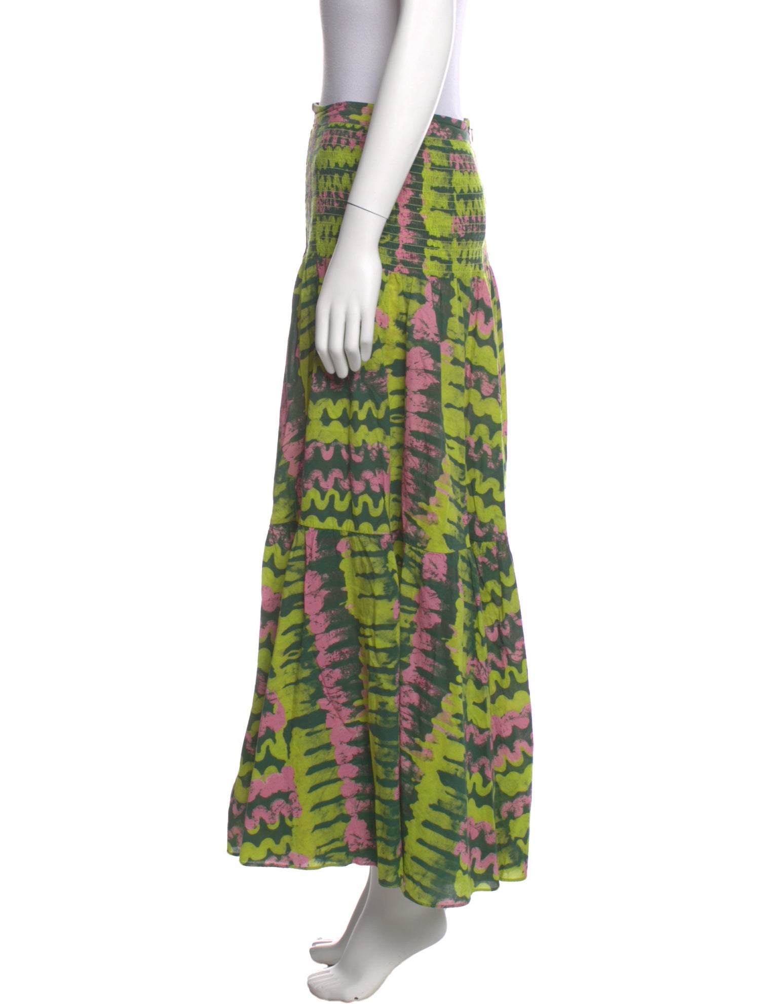 RHODE Printed Midi Length Skirt