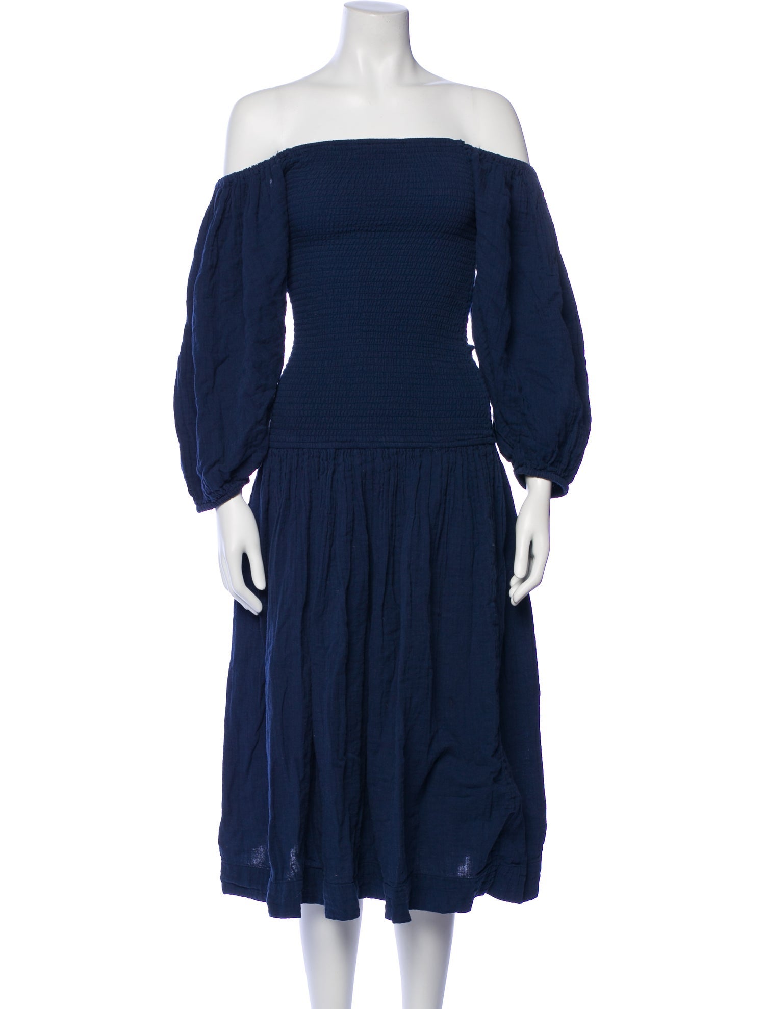 RHODE Off-The-Shoulder Midi Length Dress