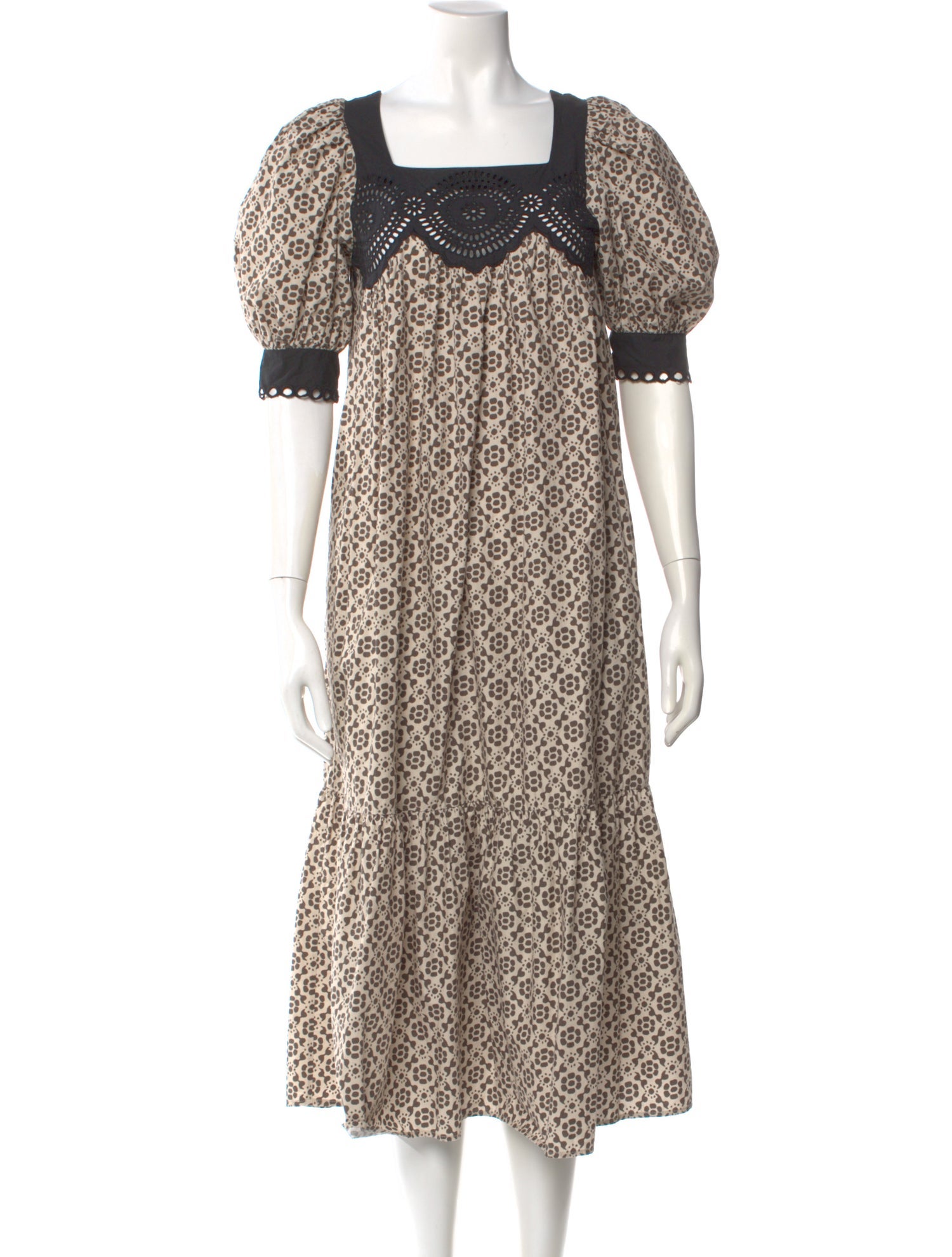 RHODE Printed Midi Length Dress