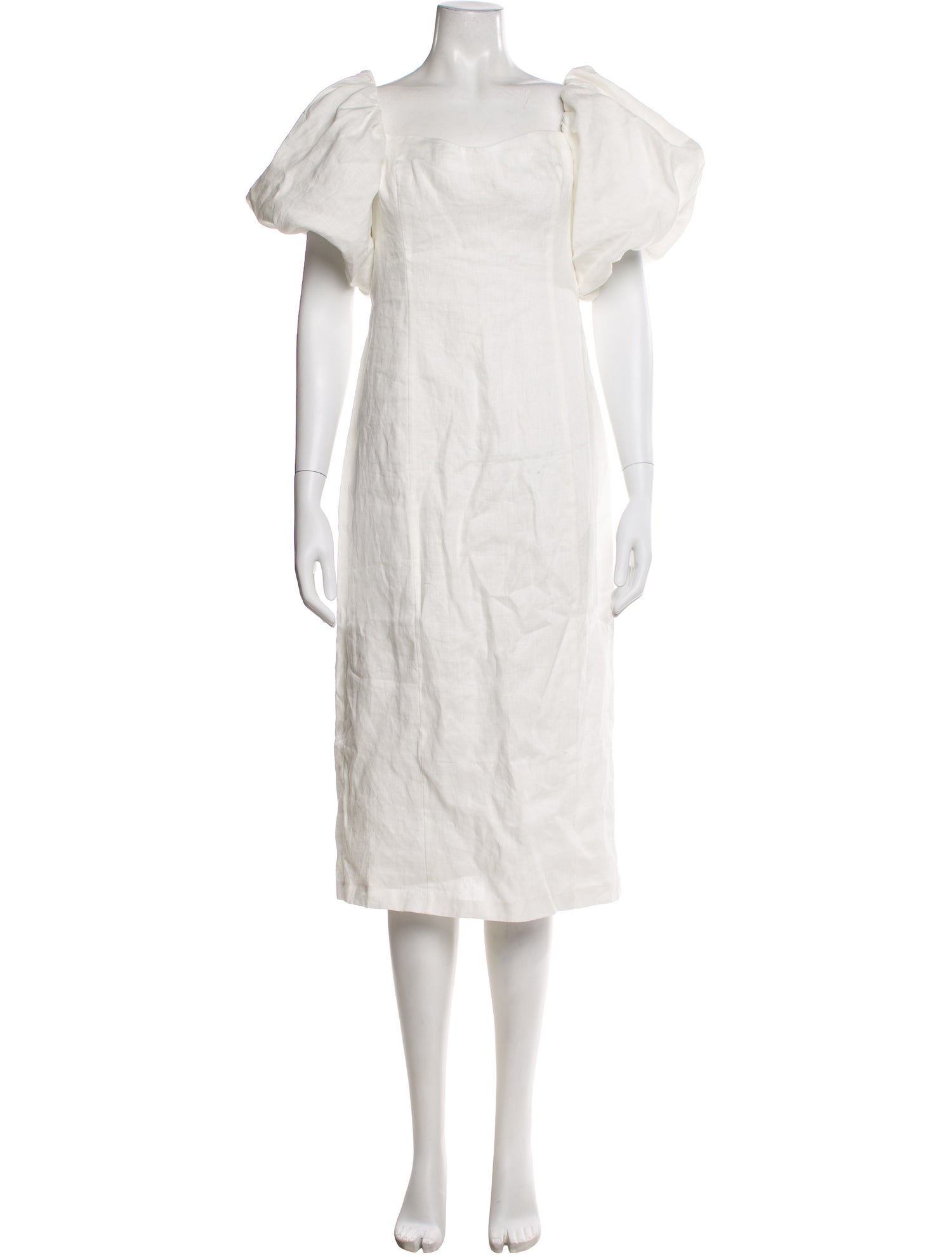 RHODE Linen Midi Length Dress