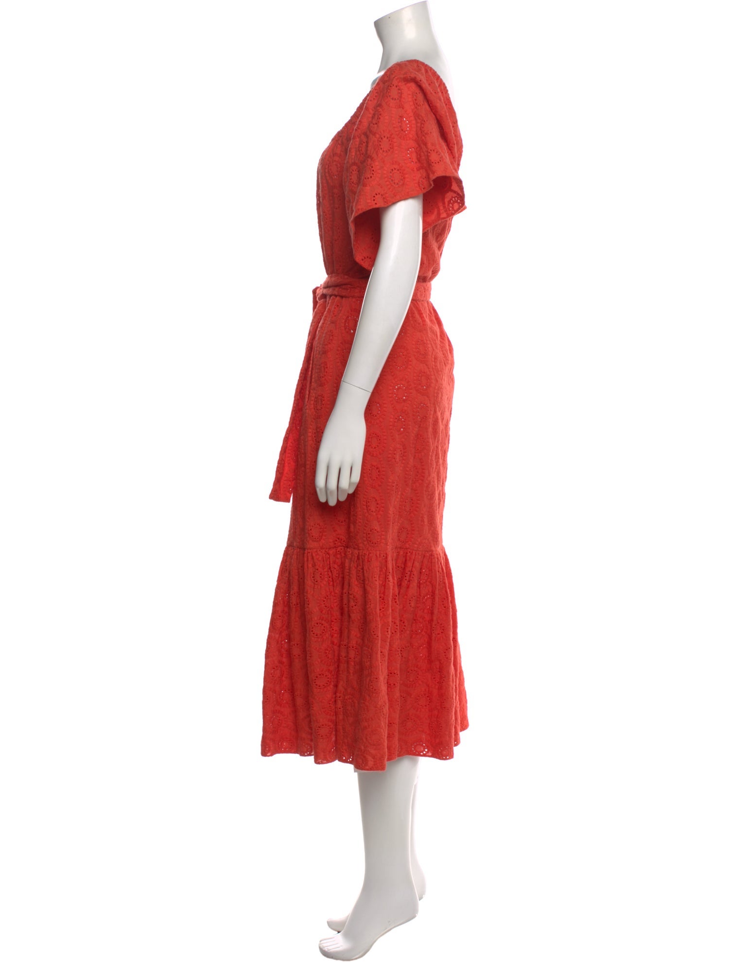 RHODE Square Neckline Midi Length Dress