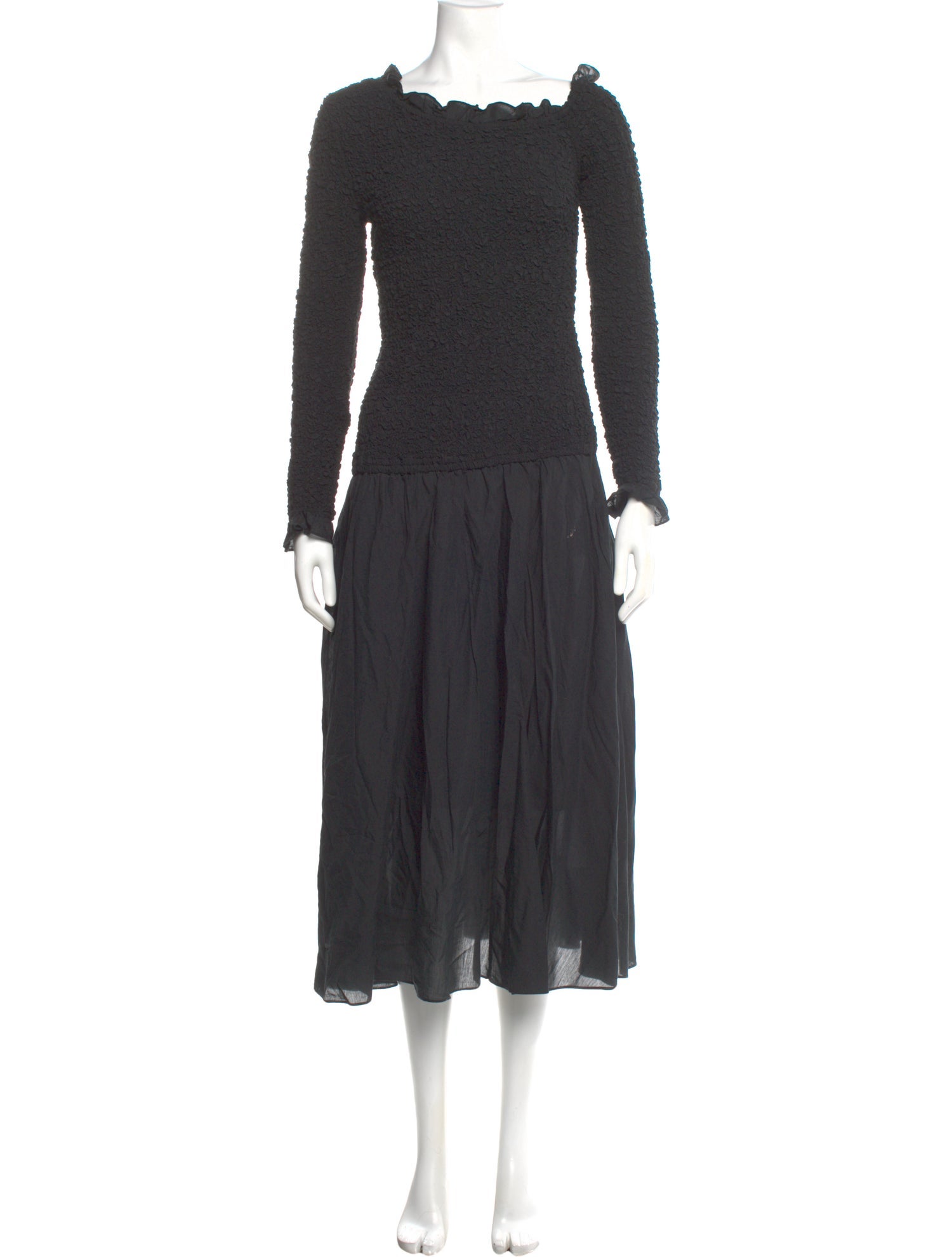 RHODE Bateau Neckline Midi Length Dress