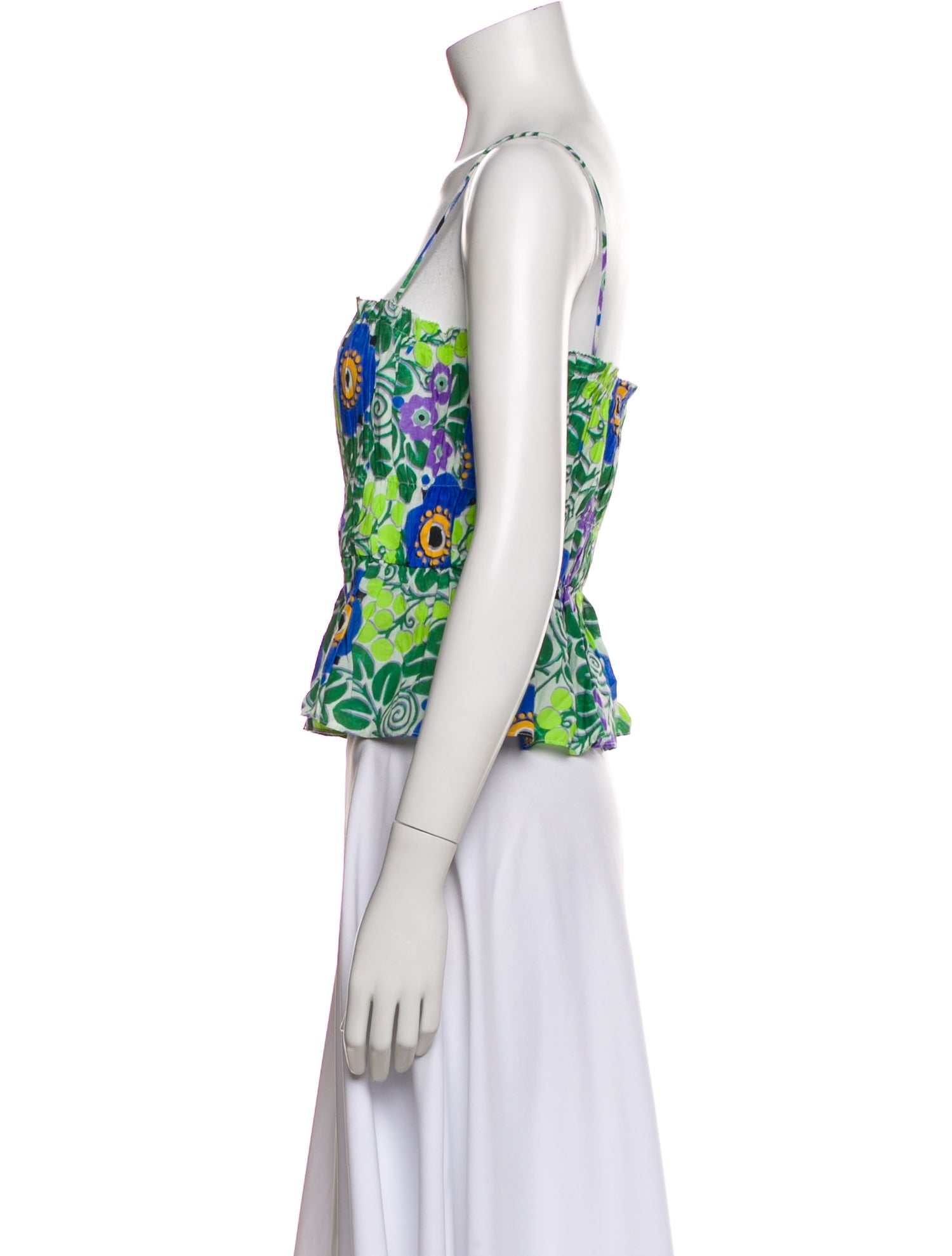 RHODE Floral Print Square Neckline Blouse w/ Tags