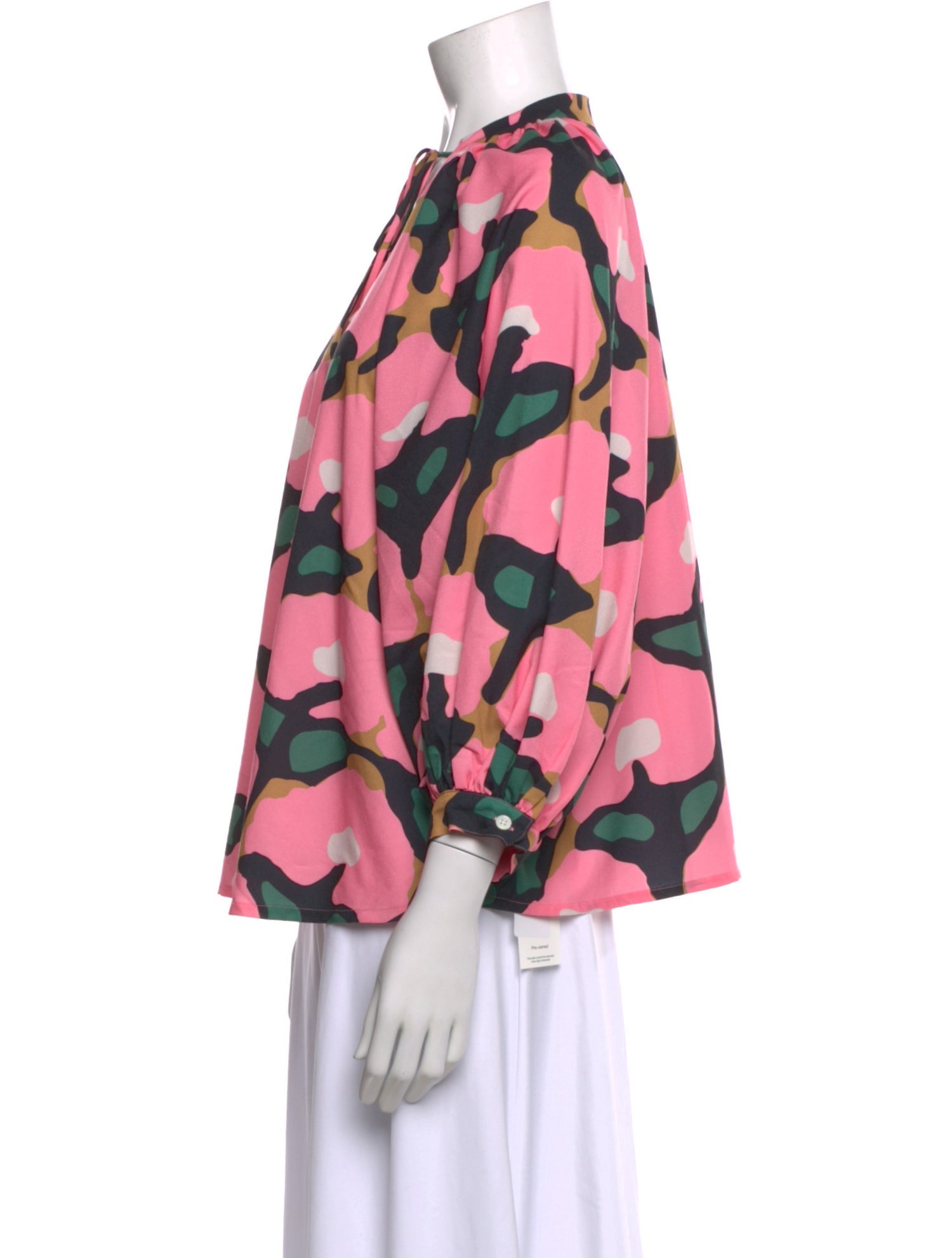 RHODE Printed V-Neck Blouse