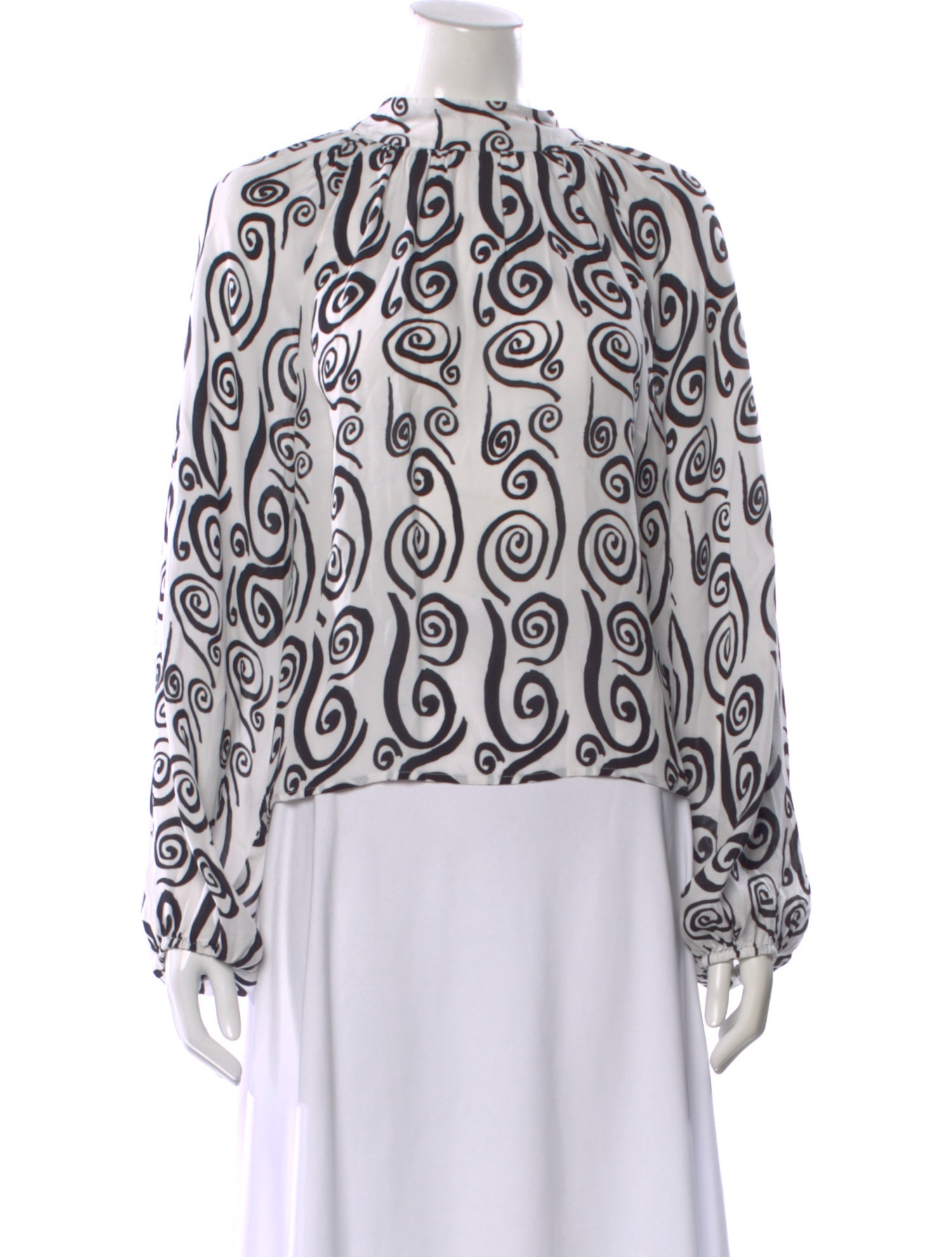 RHODE Printed Long Sleeve Blouse