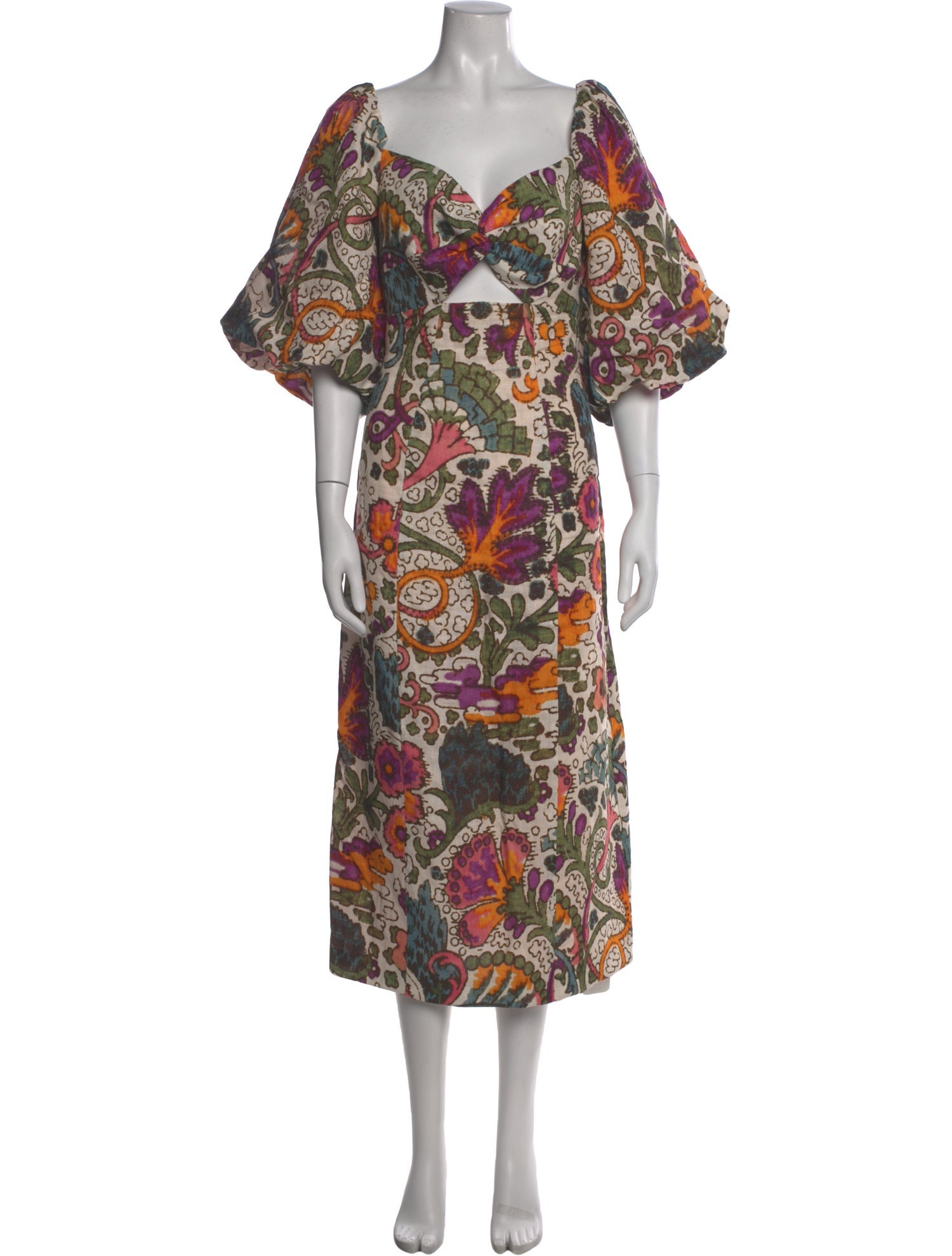 rhode linen dress Rhode Sophie Linen Midi Dress