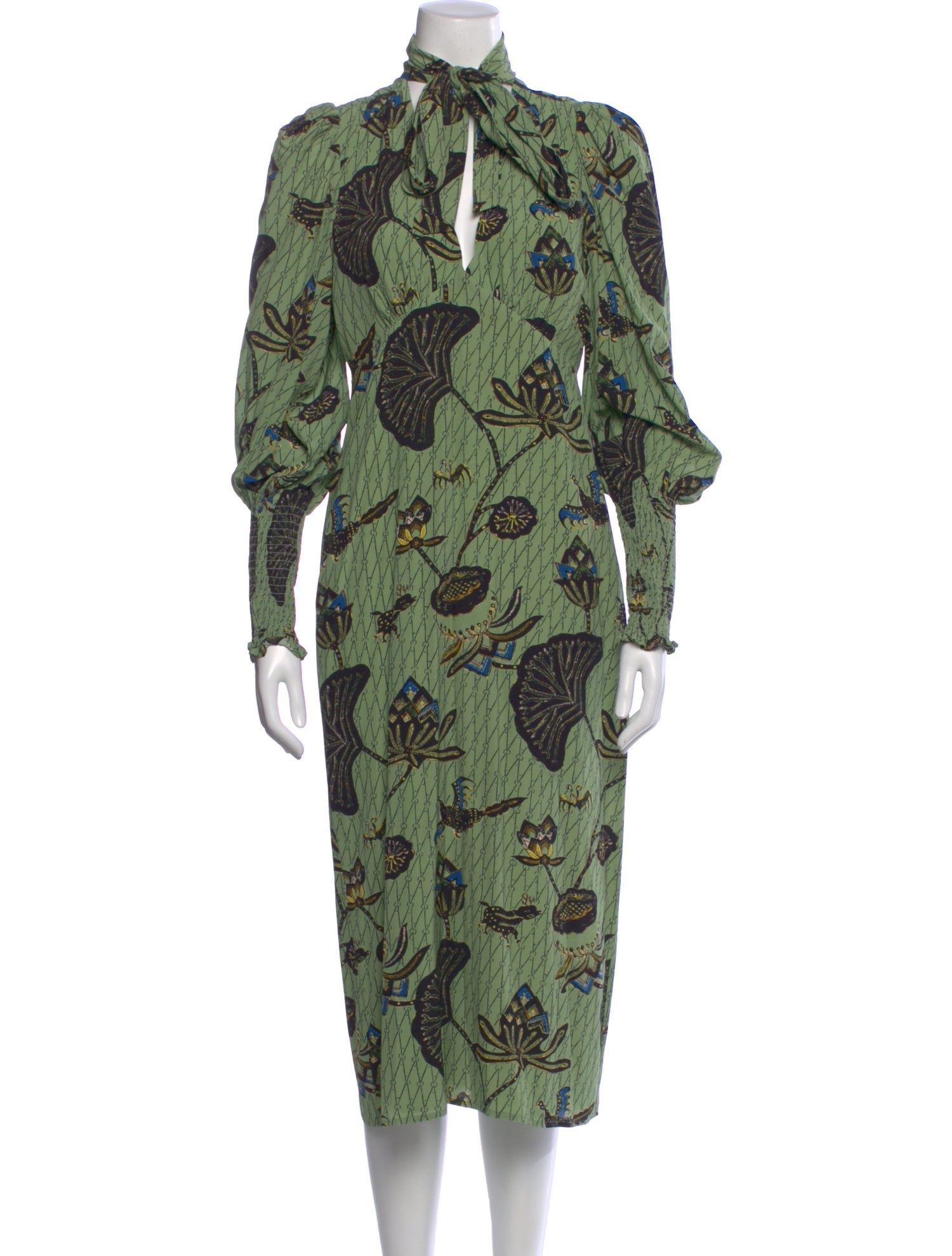 rhode green dress Rhode Selma Dress in Green Curacao Stripe