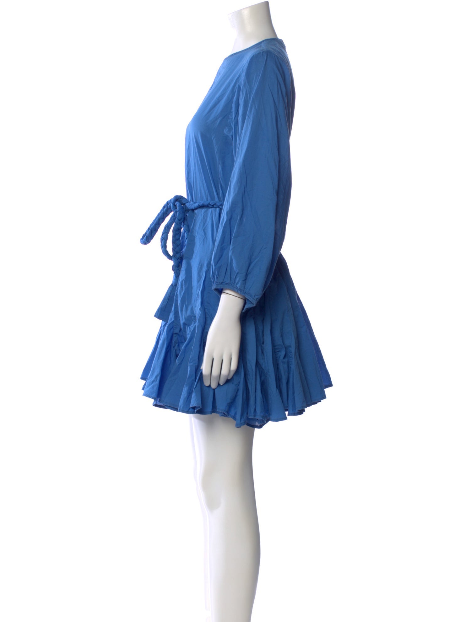 chinese dress ladies Marla Linen Blend Short Dress-Blue Tigers Paradise main image 1