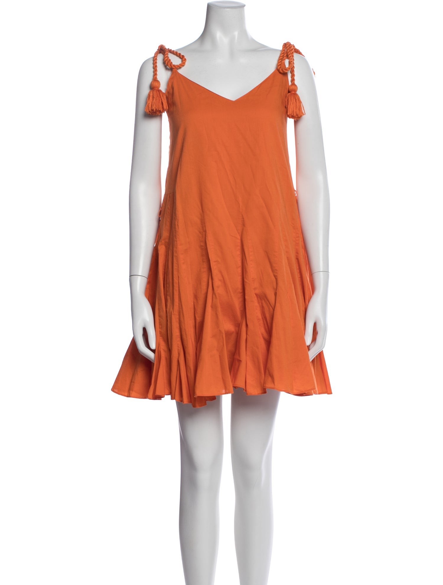 orange mini dress casual Cora Orange Tie Back Mini Dress - US 10