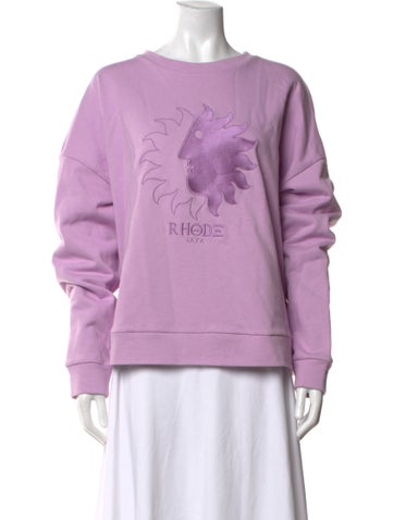 Pre-owned Rhode Crew Neck Long Sleeve Sweatshirt In Purple
