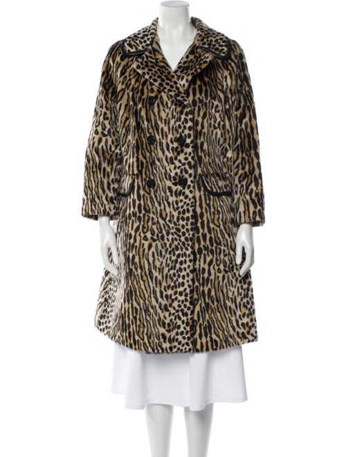 Russel Taylor Faux Fur Animal Print Faux Fur Coat