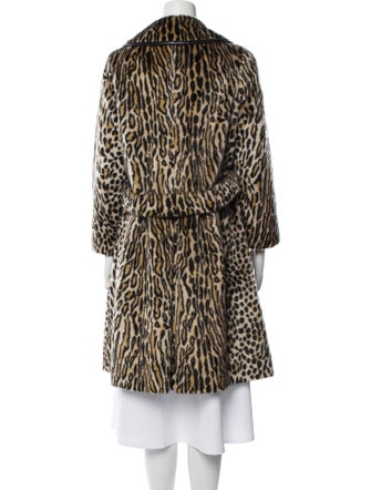 Russel Taylor Faux Fur Animal Print Faux Fur Coat
