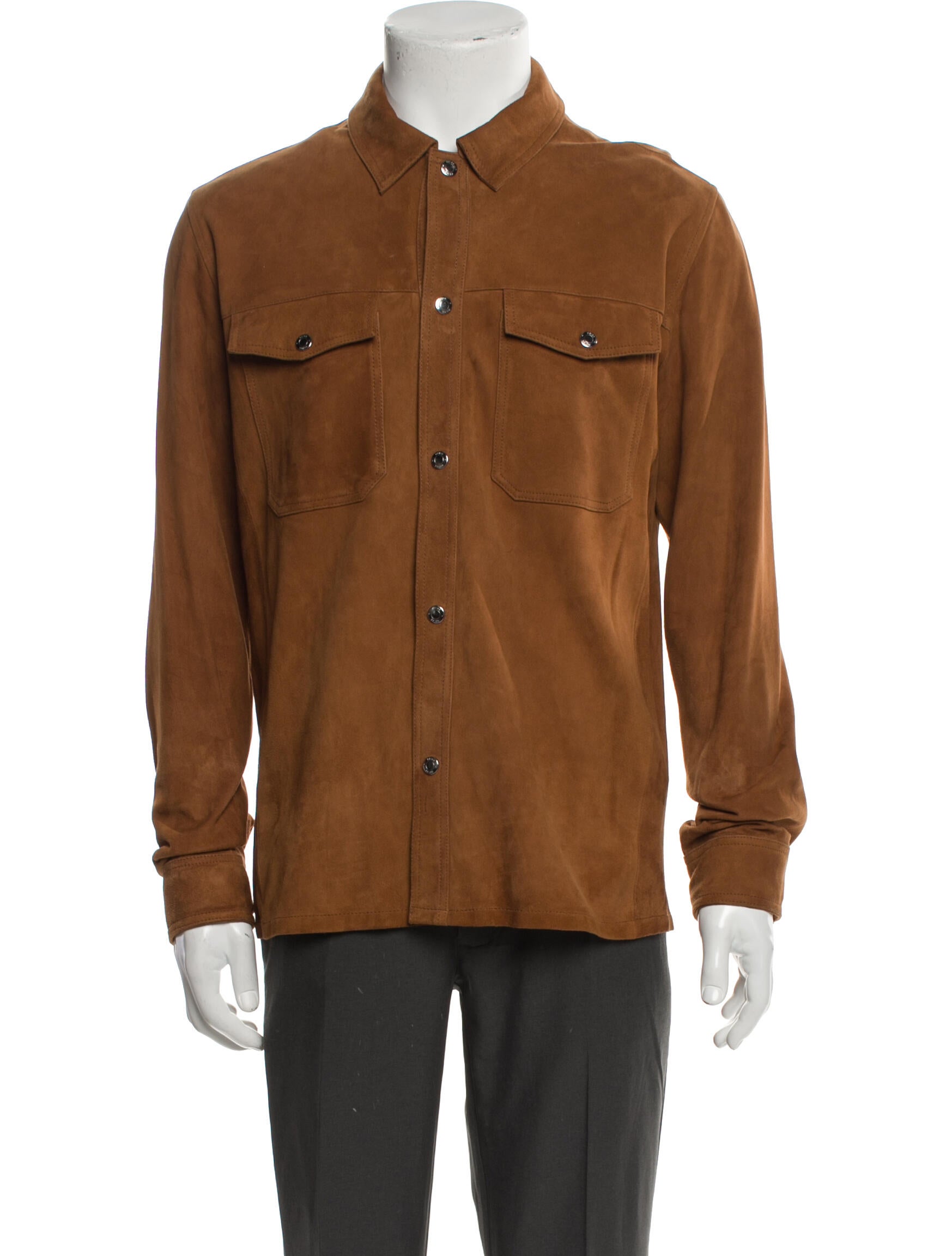 Reiss Goat Leather Utility Jacket